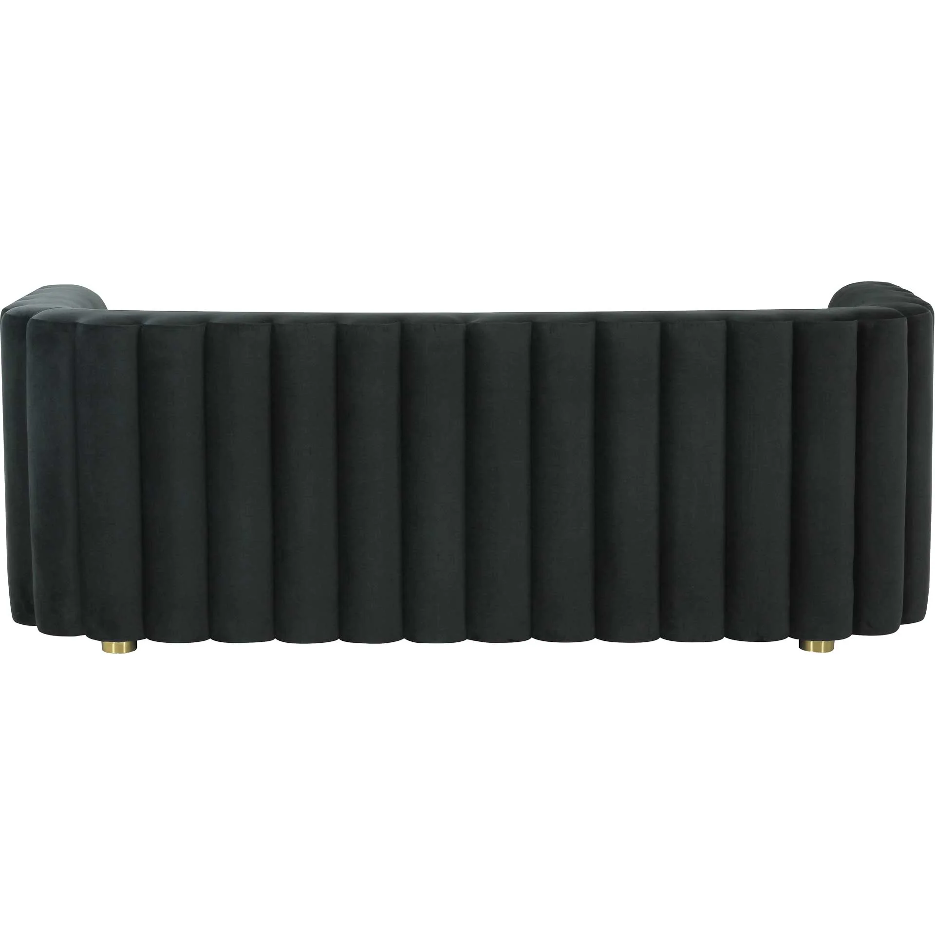 Caitlyn Velvet Sofa Black - Image 3