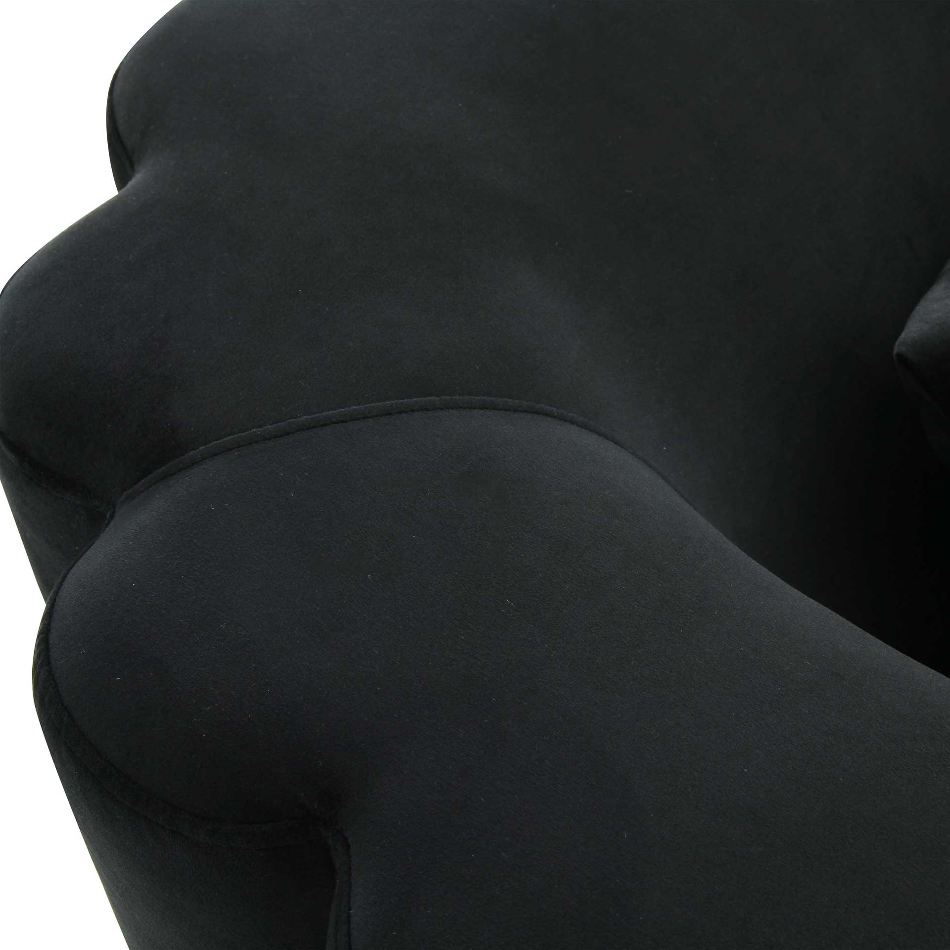 Caitlyn Velvet Sofa Black - Image 4