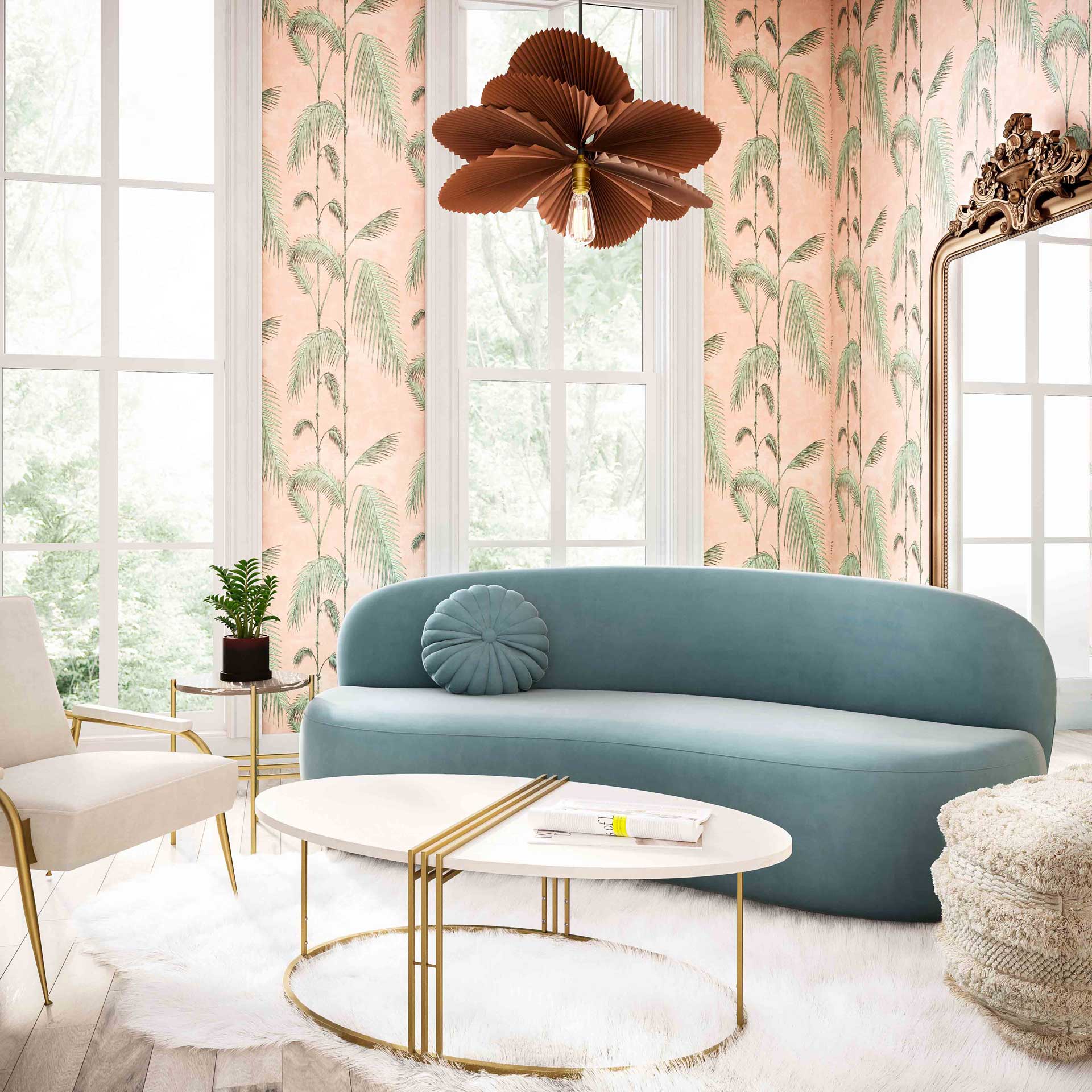 Caitria Velvet Sofa Bluestone - Image 6