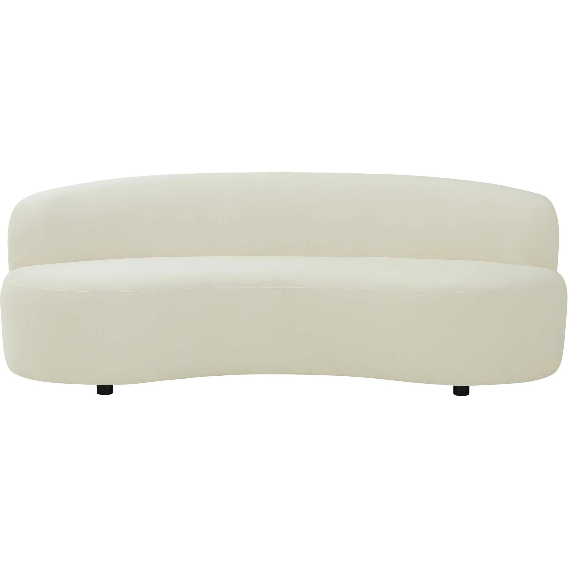 Caitria Velvet Sofa Cream - Image 2