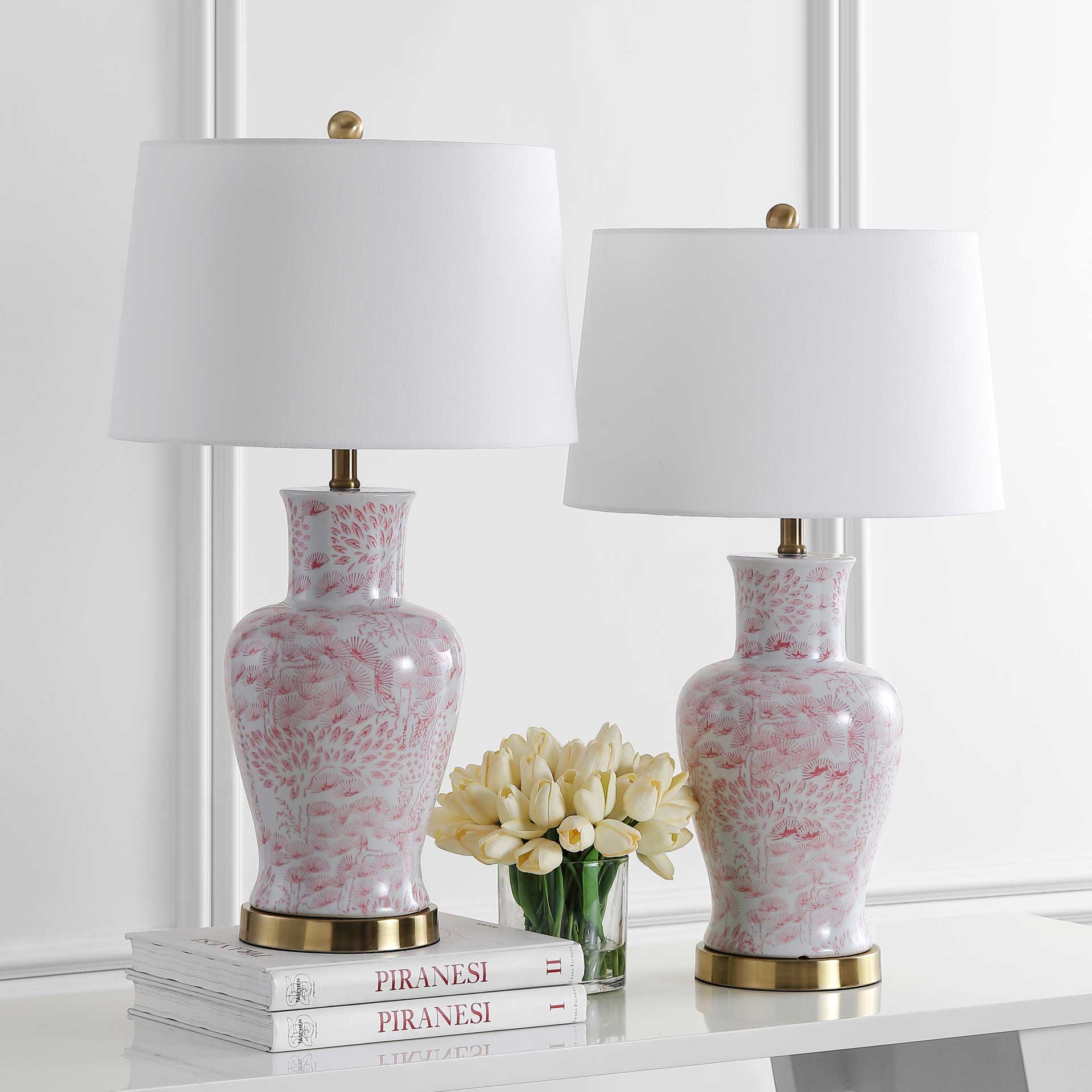 Caleb Table Lamp Pink/White (Set of 2) - Image 3