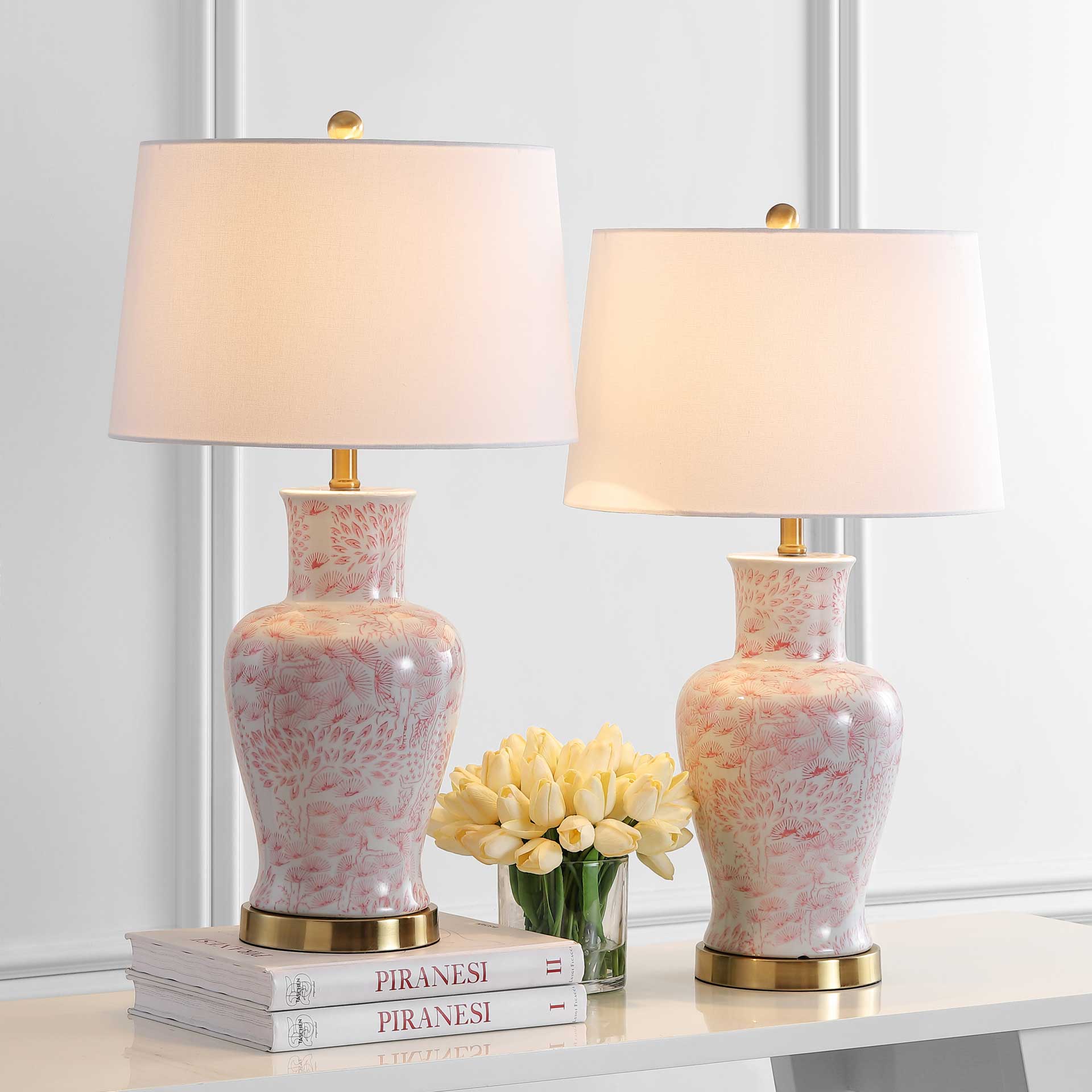 Caleb Table Lamp Pink/White (Set of 2) - Image 4