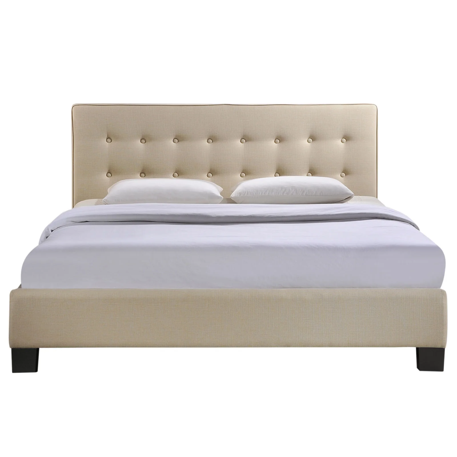 Calera Queen Fabric Bed Beige - Image 2