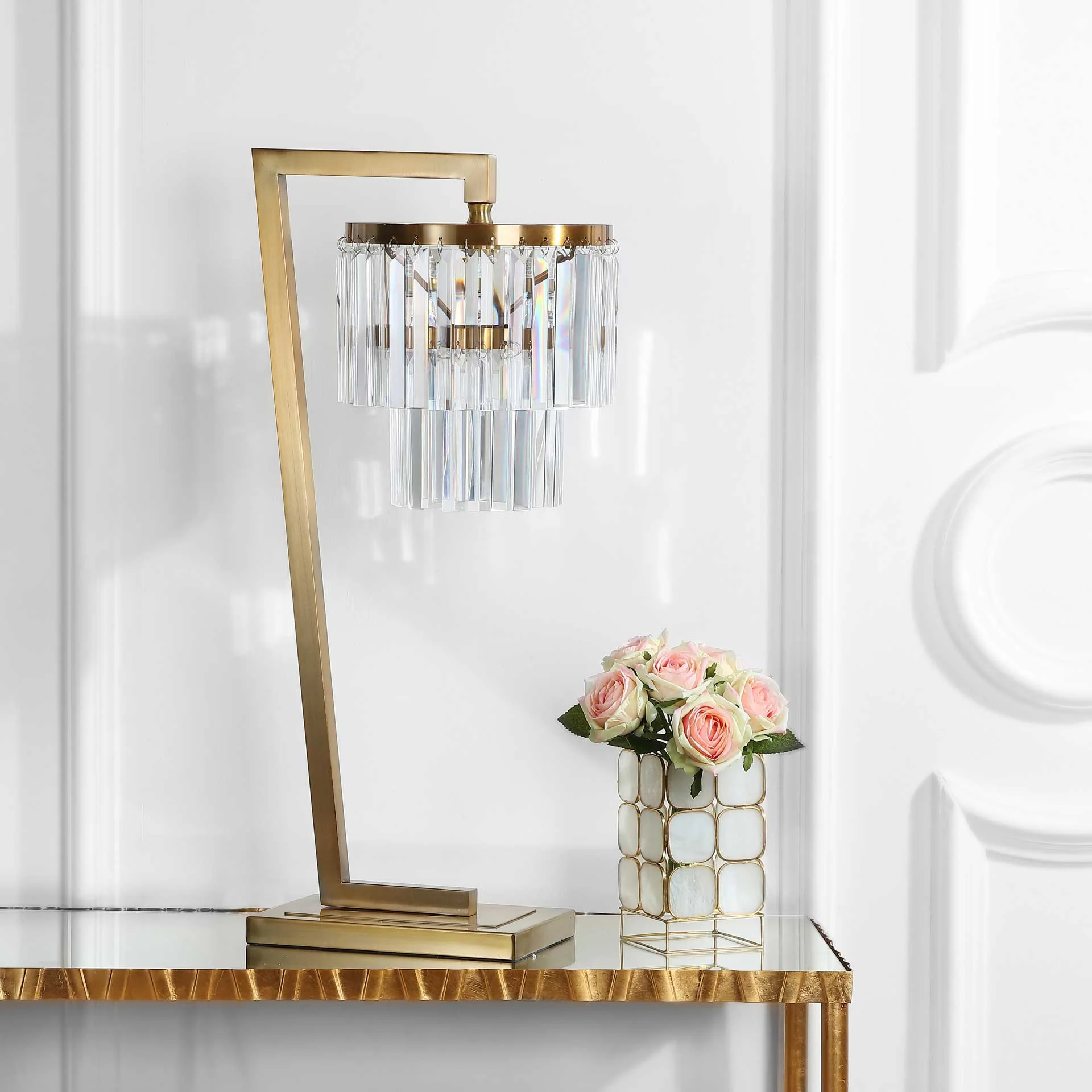 Calera Table Lamp Brass Gold/Clear - Image 3