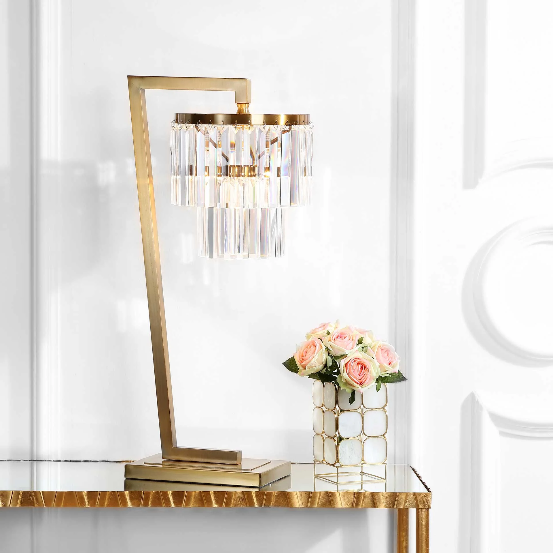 Calera Table Lamp Brass Gold/Clear - Image 4