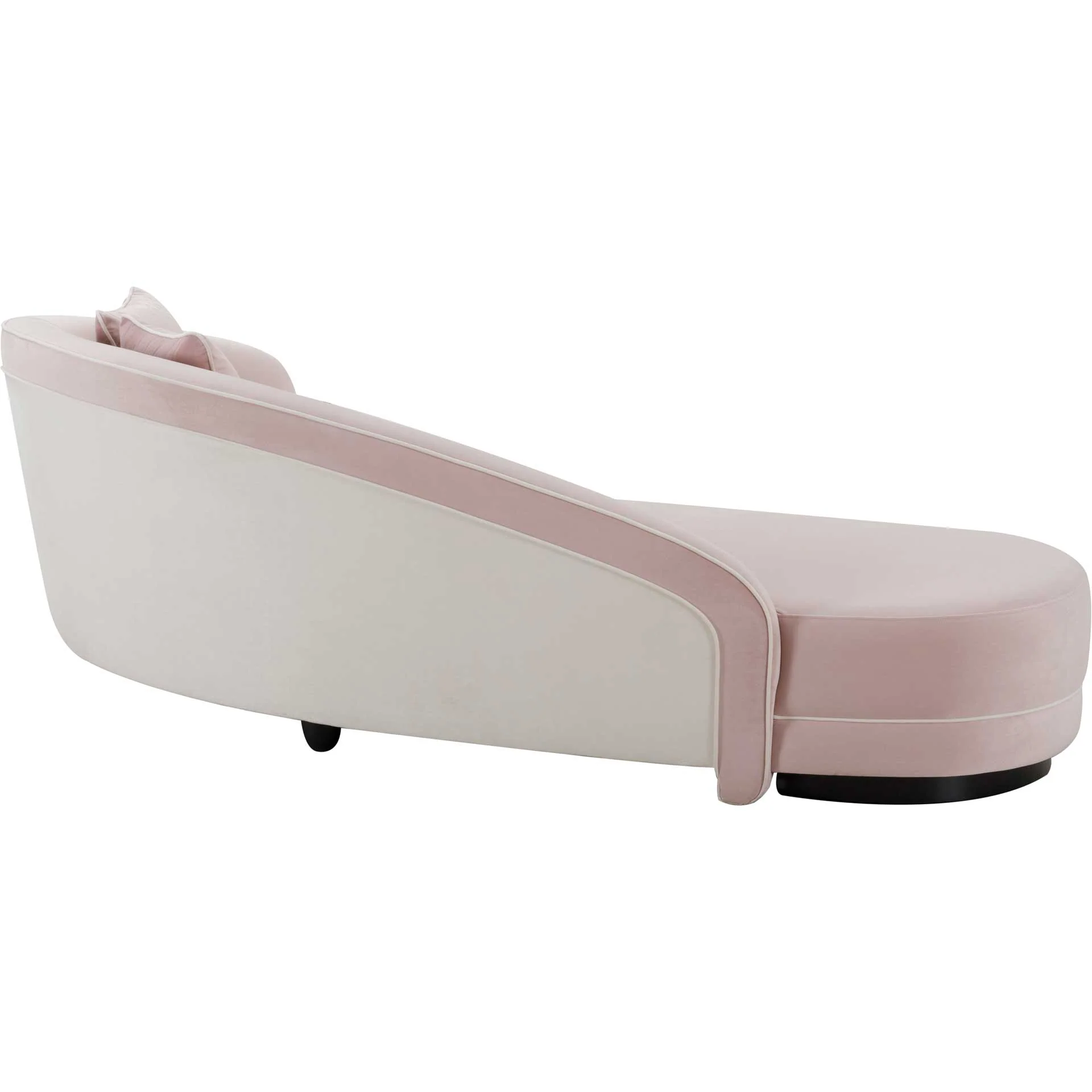 Calibrate Velvet Sofa Blush/Cream - Image 3