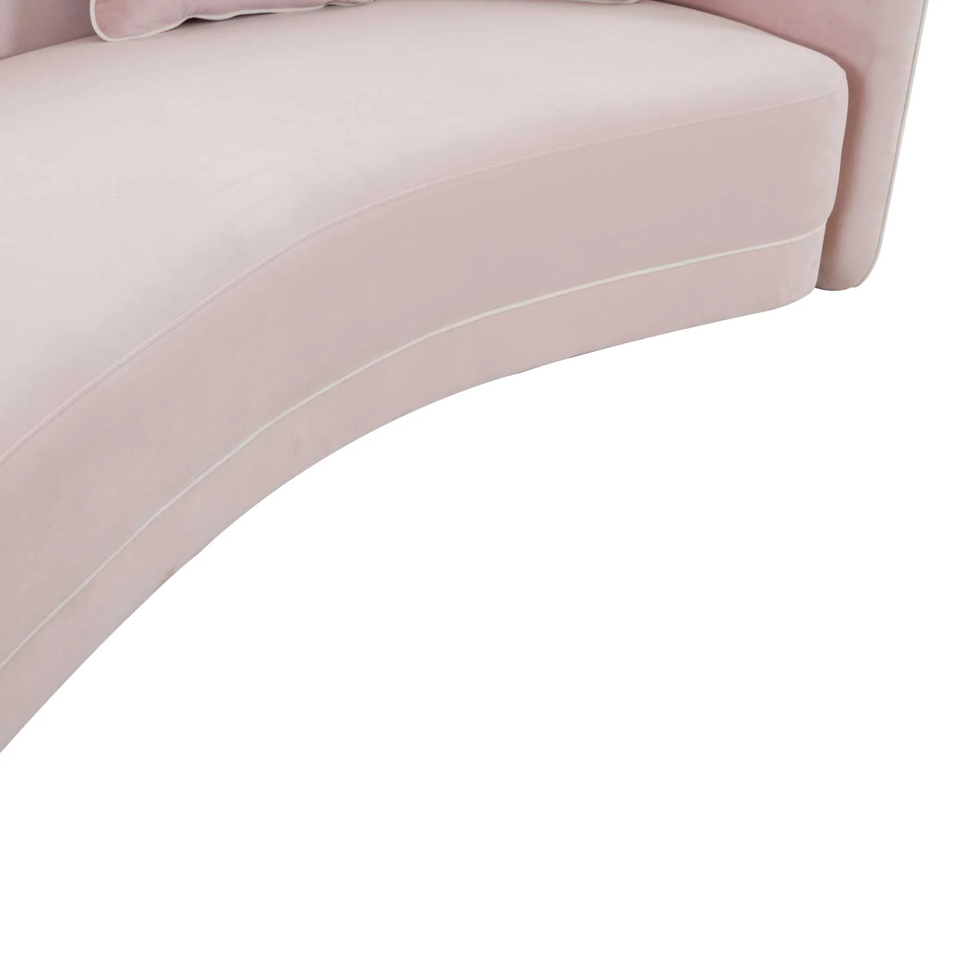 Calibrate Velvet Sofa Blush/Cream - Image 4