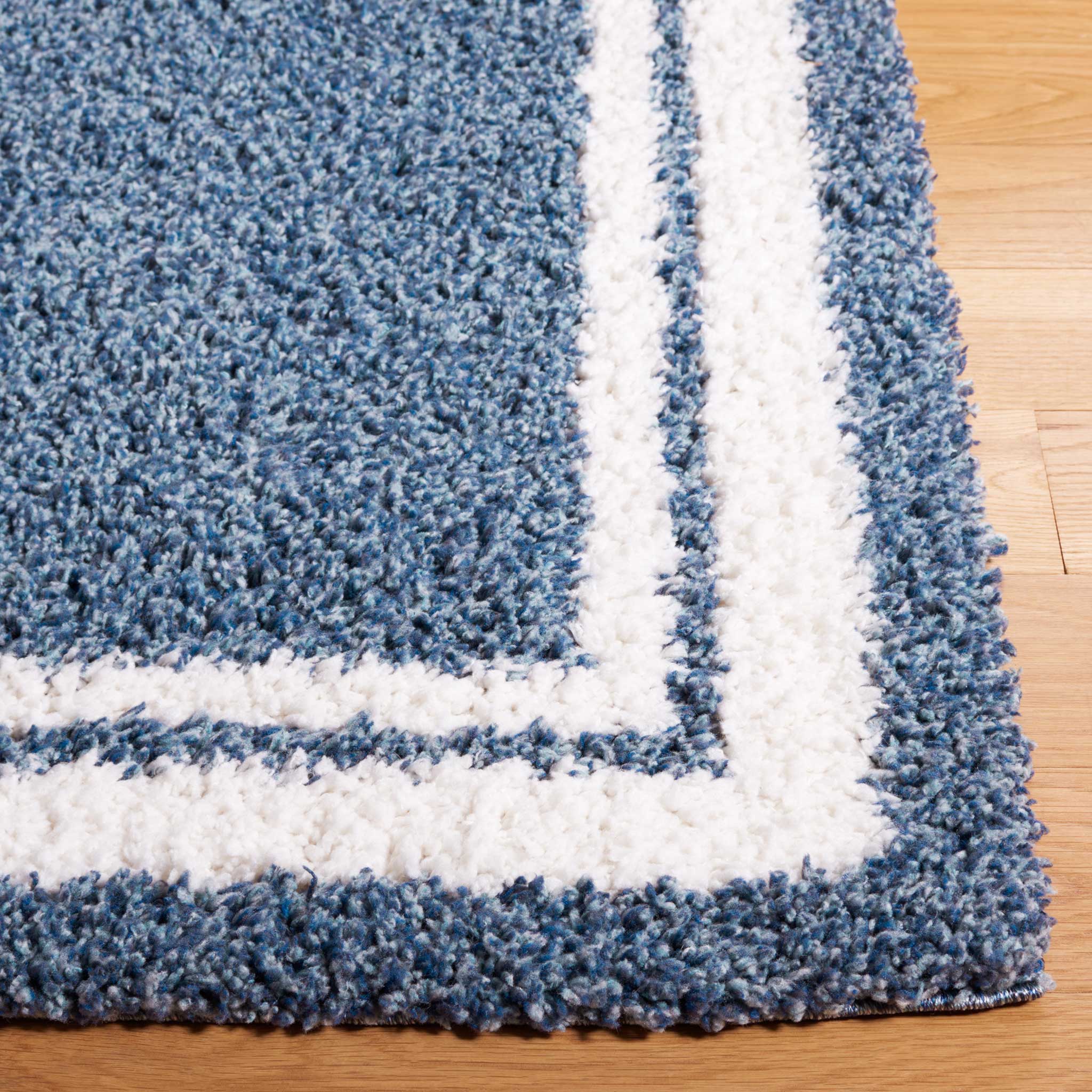 Calico Shag 100 Area Rug Blue/Ivory - Image 2