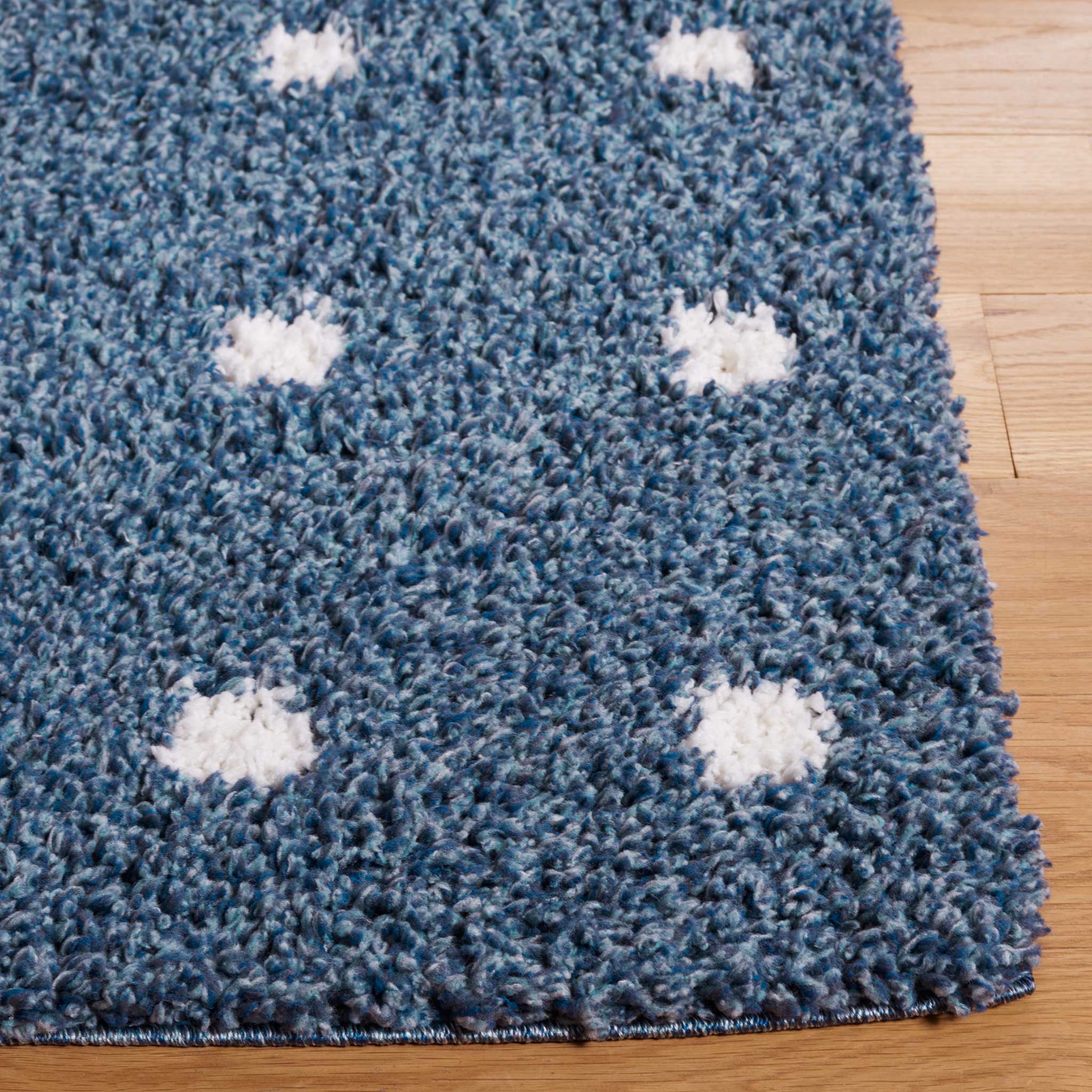 Calico Shag 102 Area Rug Blue/Ivory - Image 2