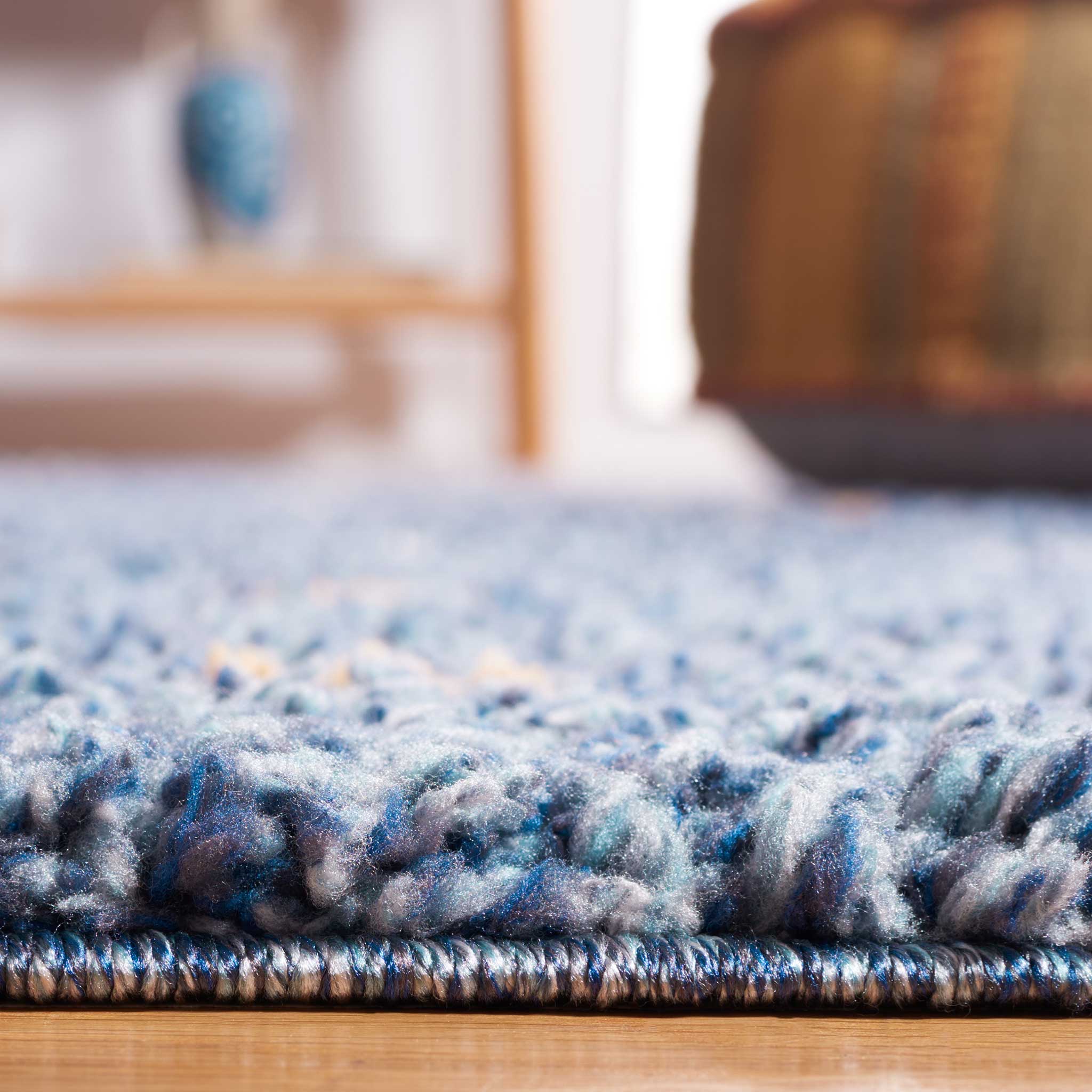 Calico Shag 102 Area Rug Blue/Ivory - Image 3