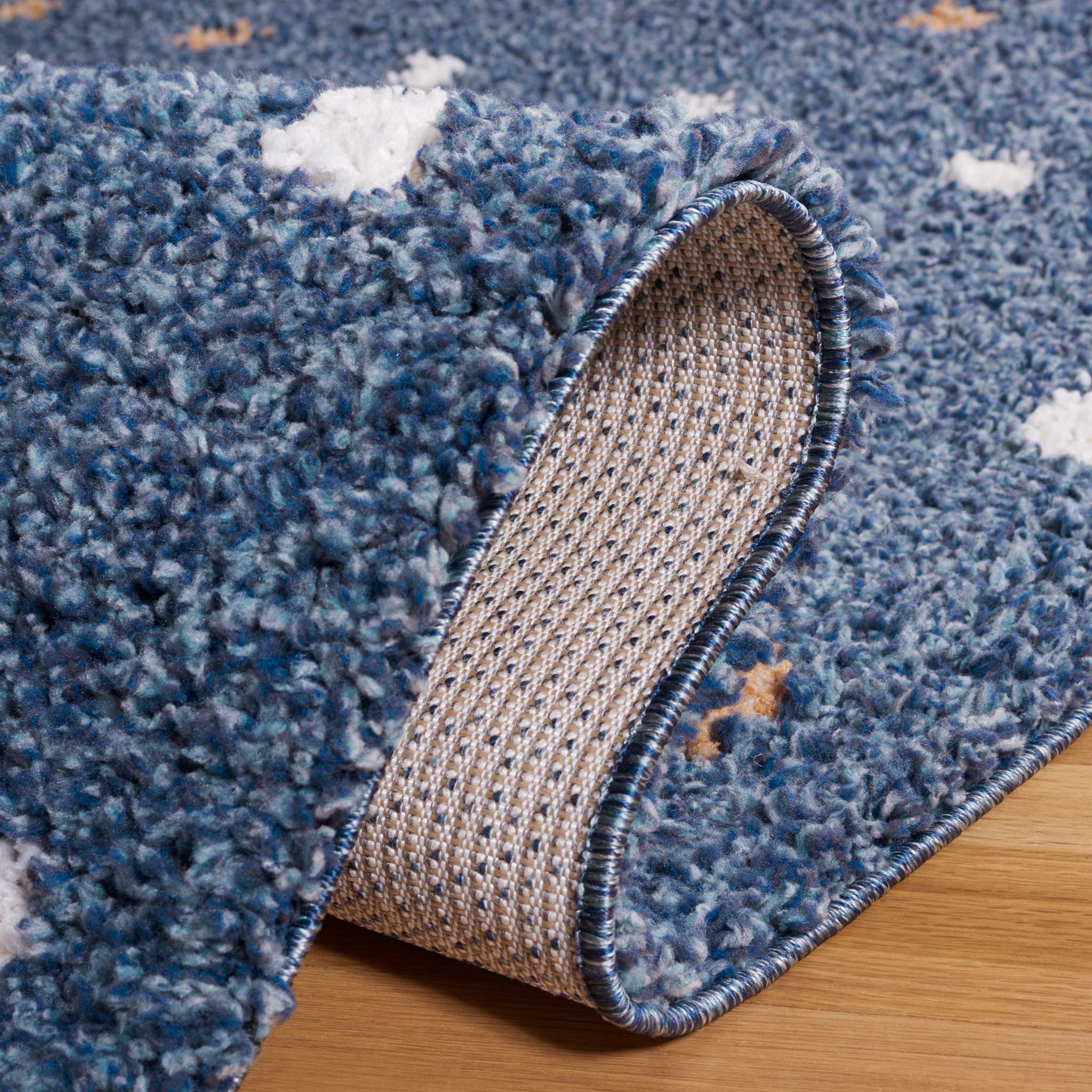 Calico Shag 102 Area Rug Blue/Ivory - Image 4