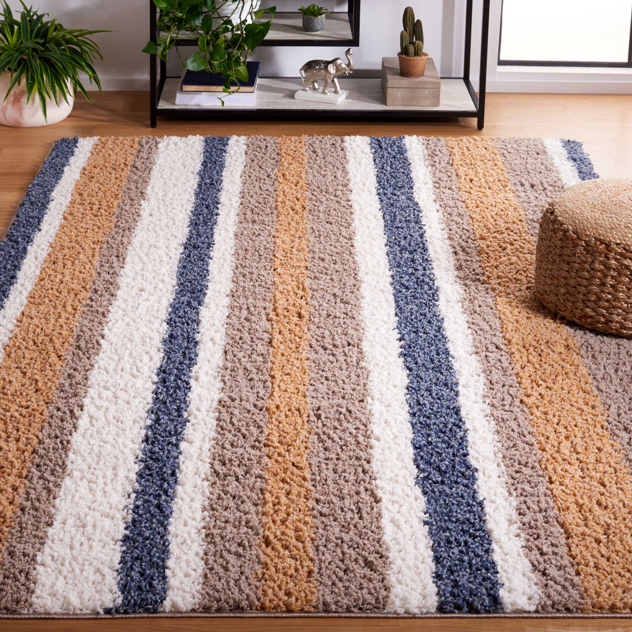 Calico Shag 104 Area Rug Taupe/Ivory - Image 6