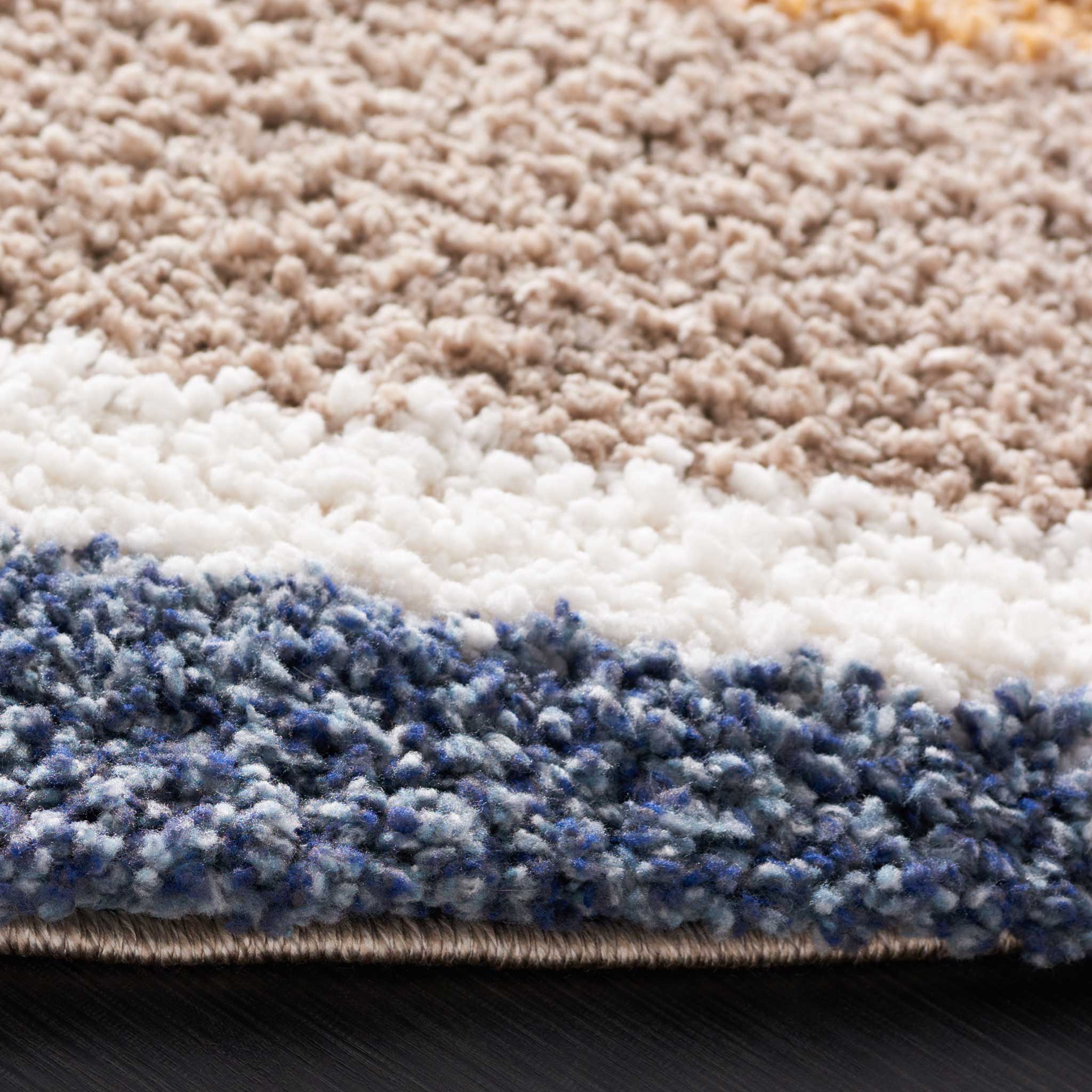 Calico Shag 104 Round Rug Taupe/Ivory - Image 2