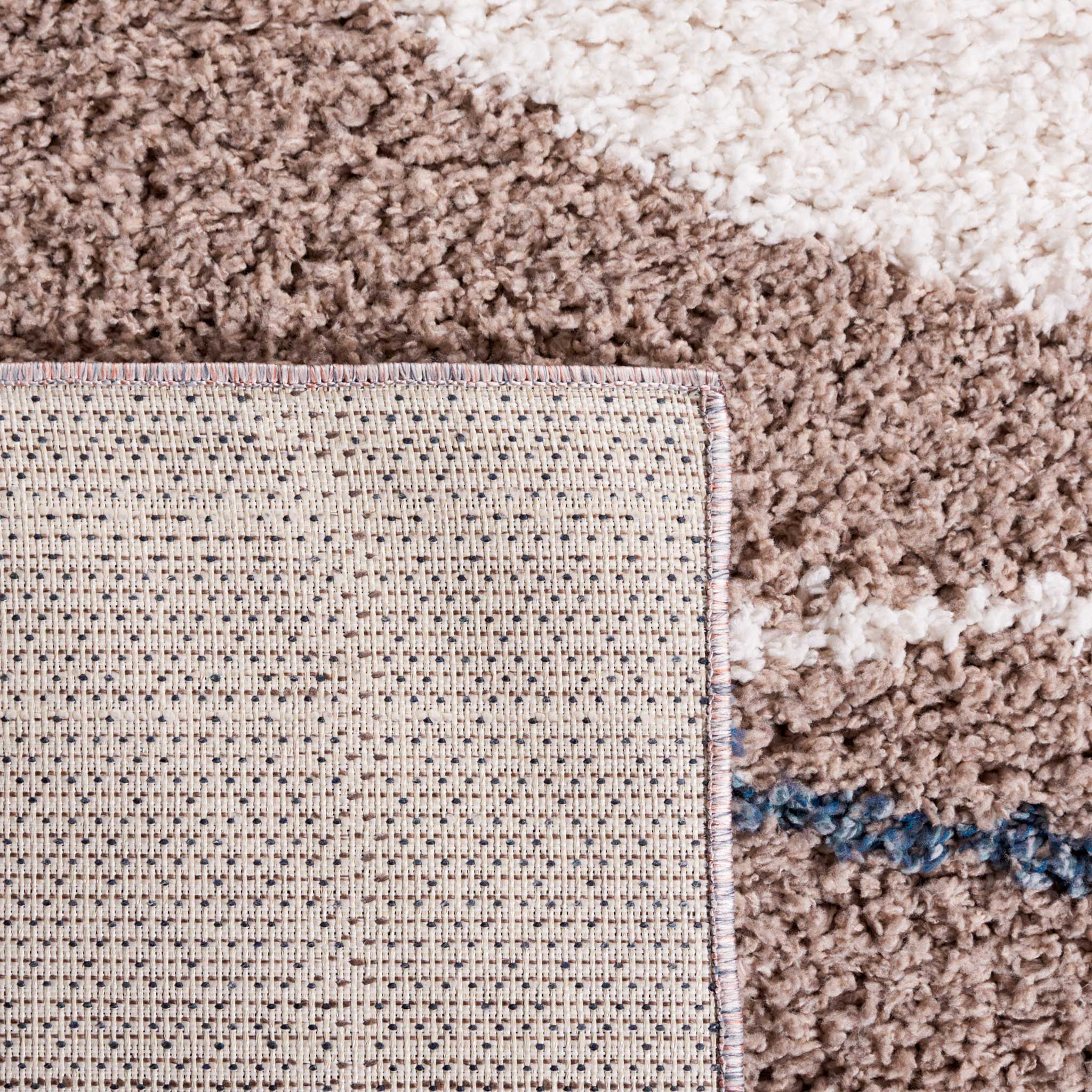 Calico Shag 108 Area Rug Taupe/Blue - Image 5