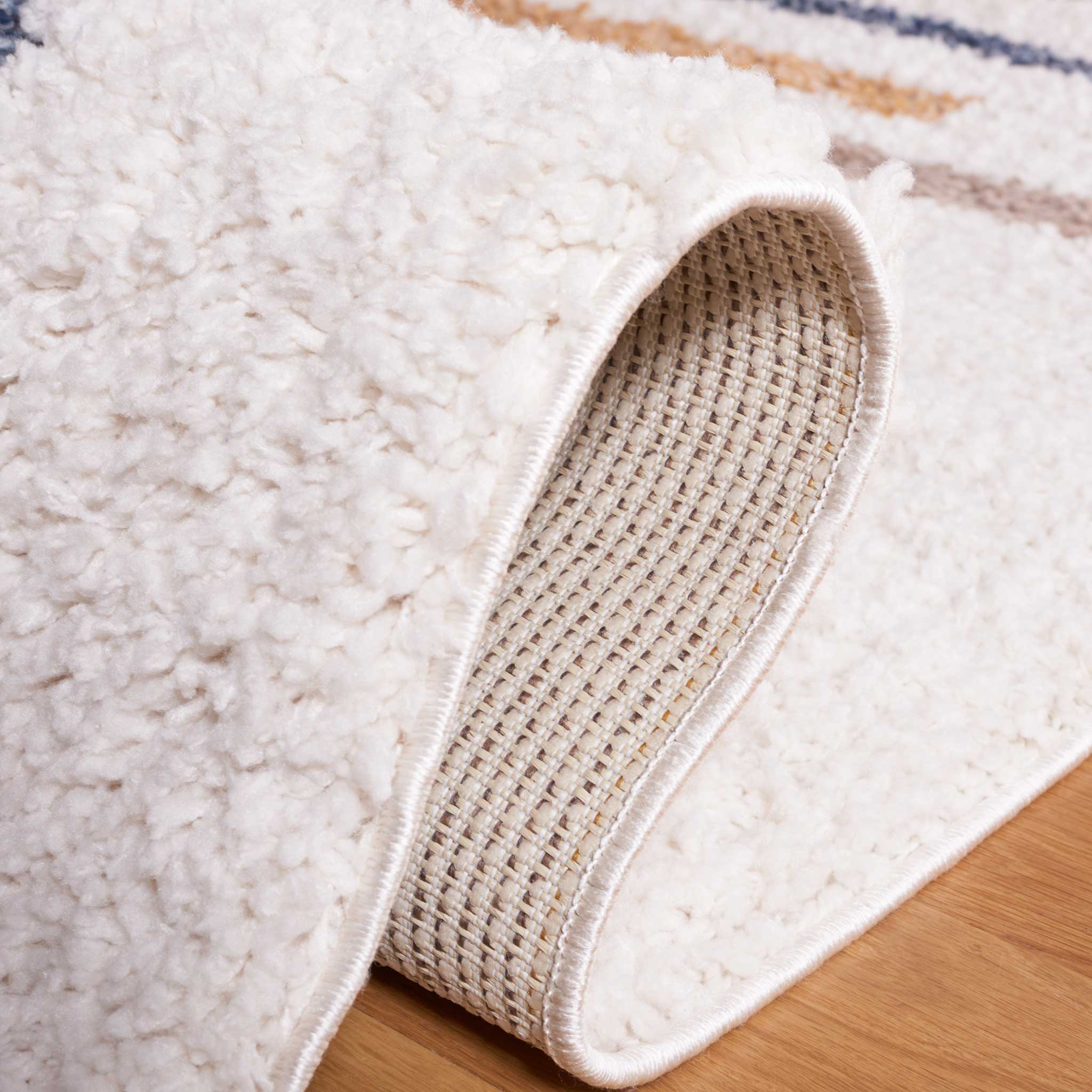 Calico Shag 110 Area Rug Ivory/Gold - Image 3