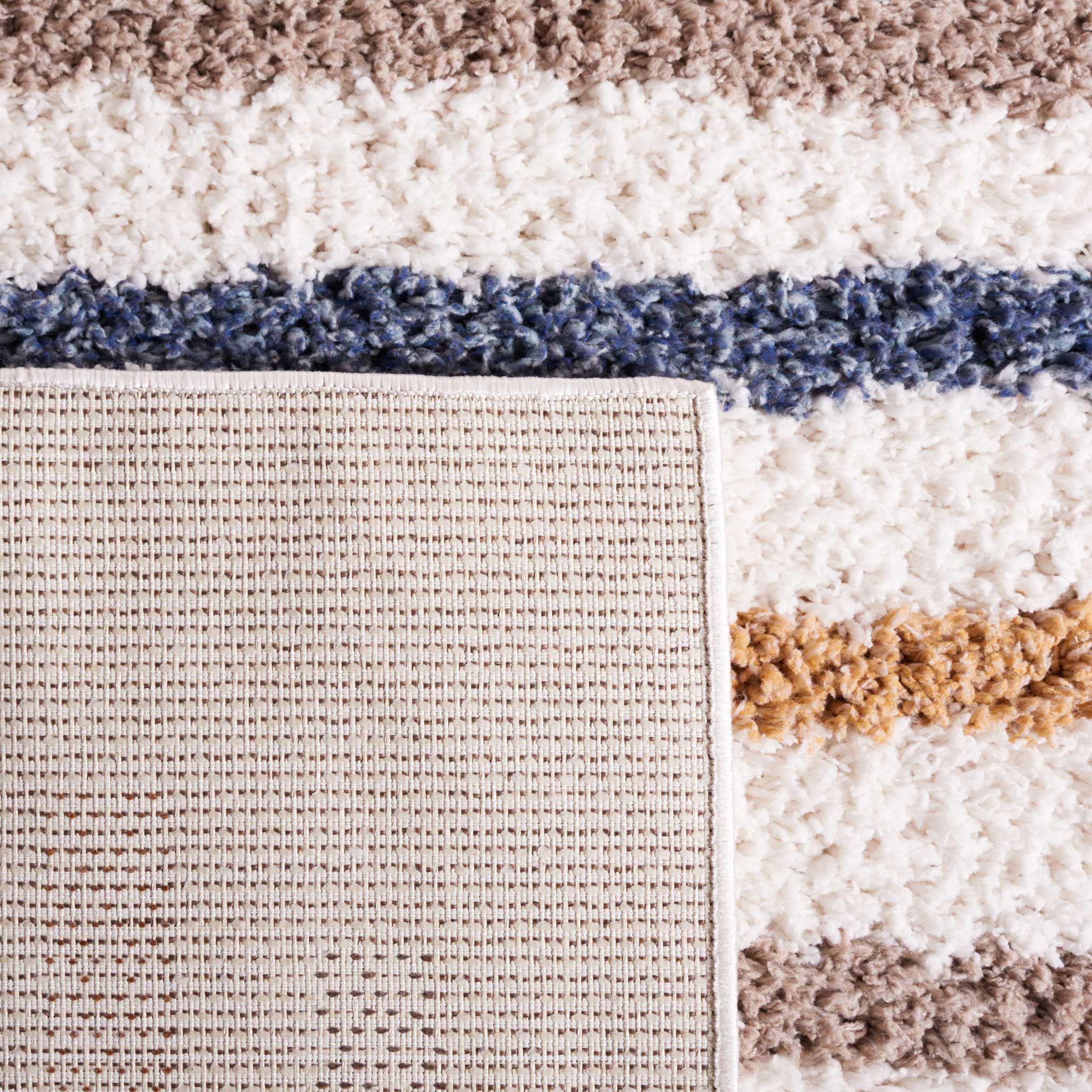 Calico Shag 110 Area Rug Ivory/Gold - Image 5