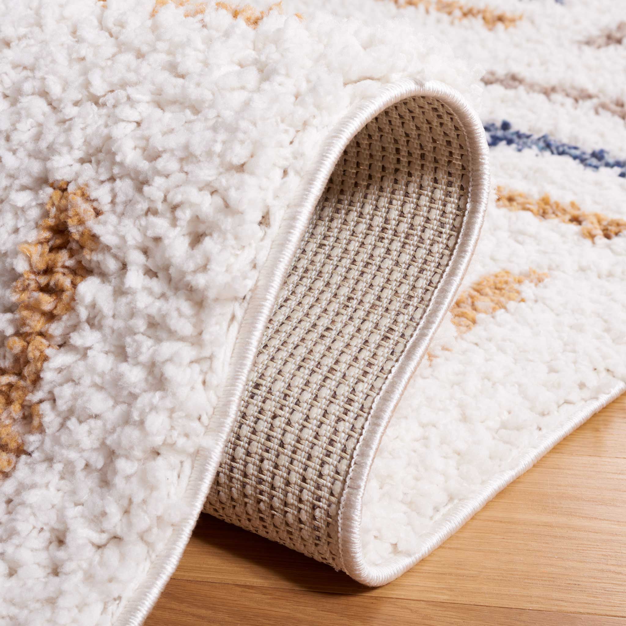 Calico Shag 112 Area Rug Ivory/Gold - Image 3