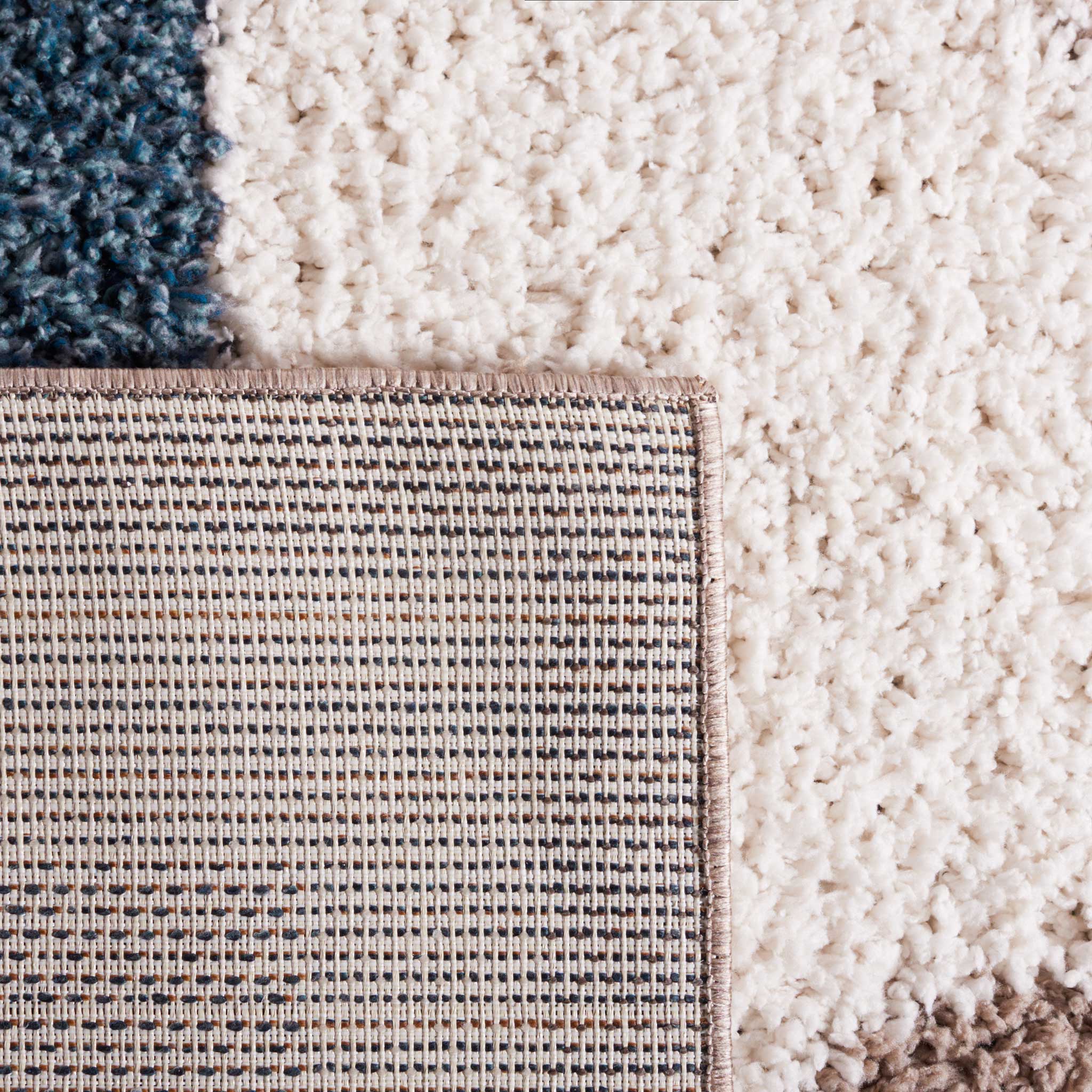 Calico Shag 114 Area Rug Ivory/Blue - Image 4