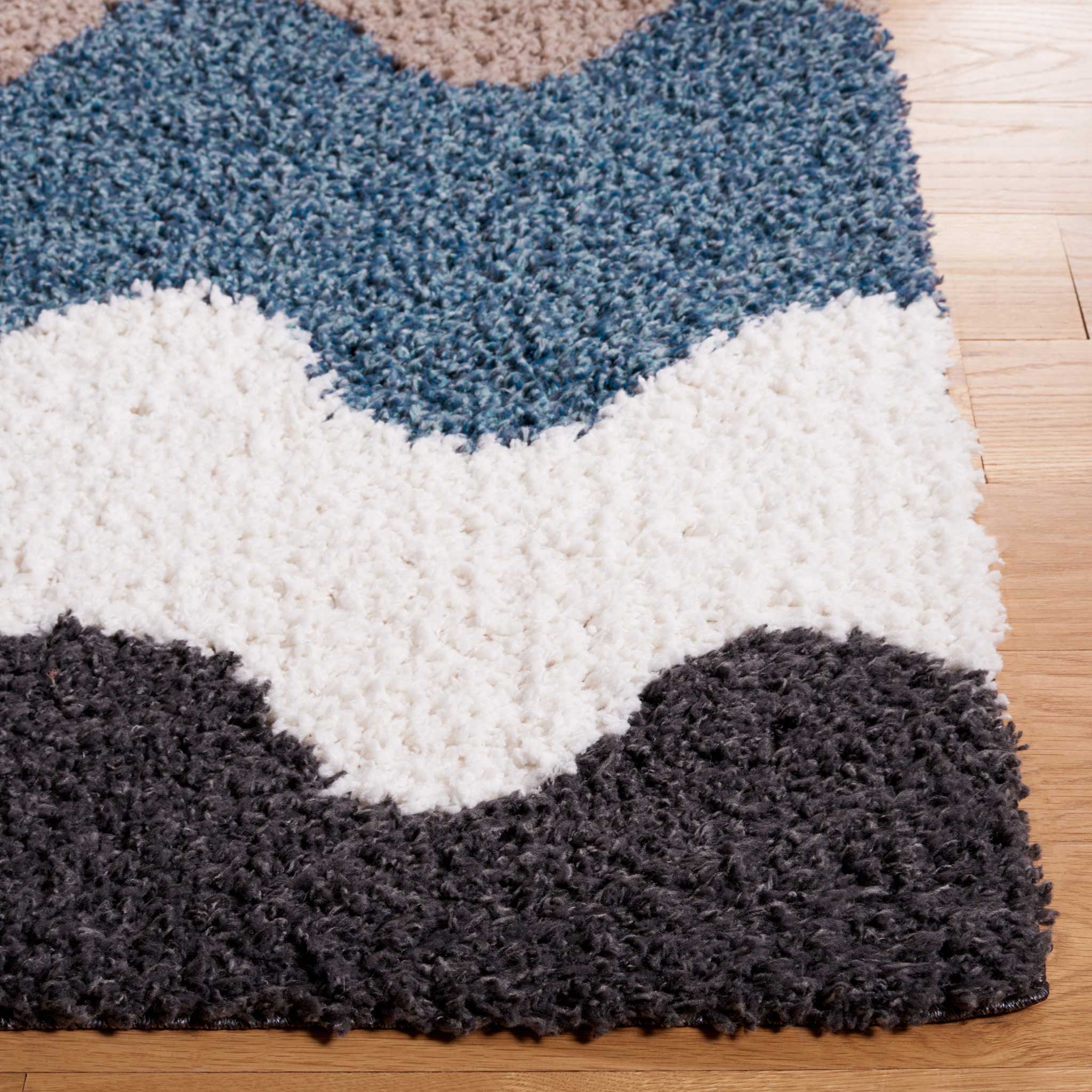 Calico Shag 116 Area Rug Black/Taupe - Image 2