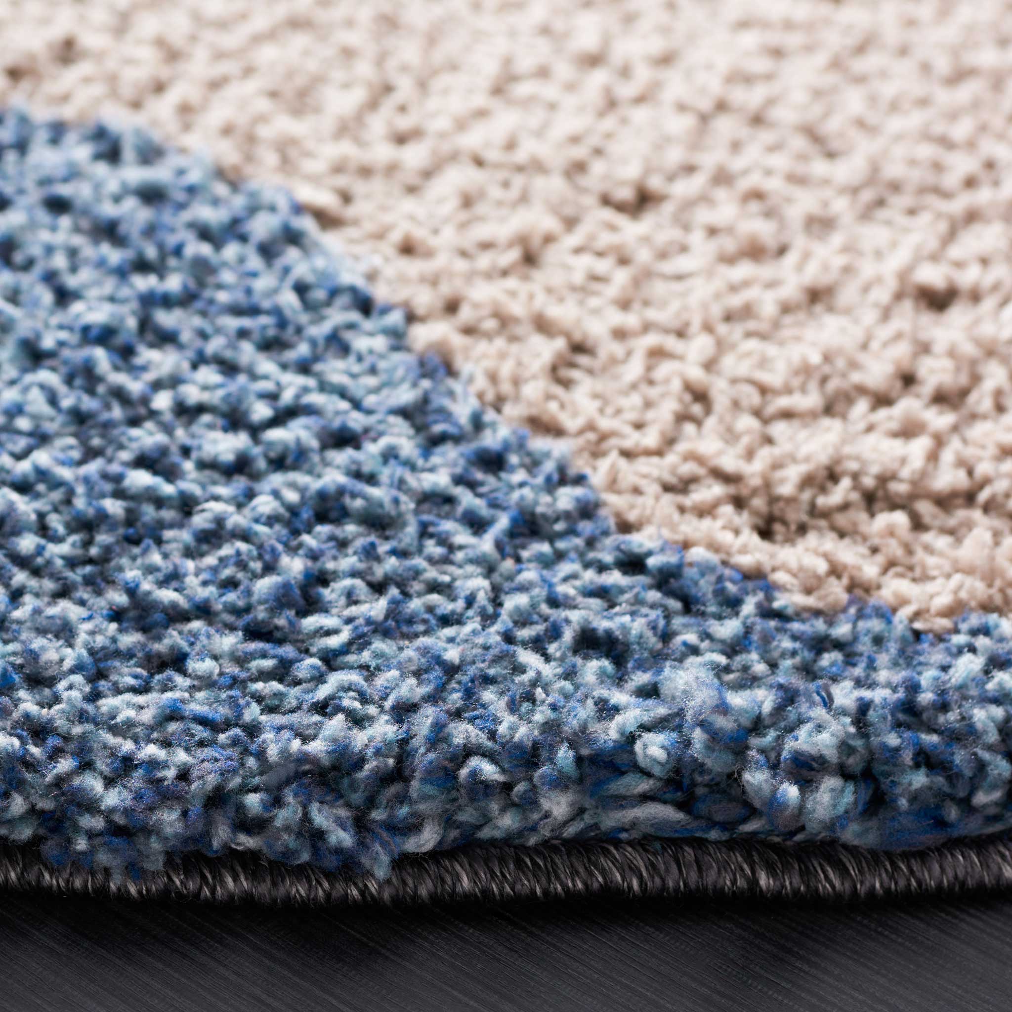 Calico Shag 116 Round Rug Black/Taupe - Image 2