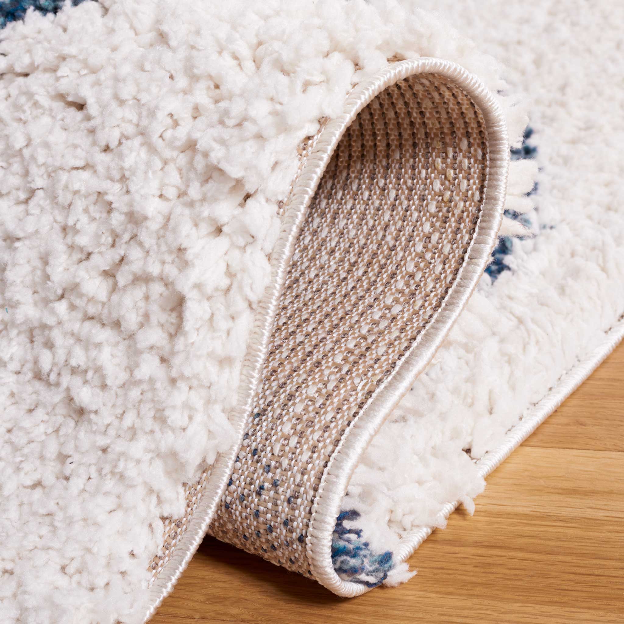 Calico Shag 118 Area Rug Ivory/Blue - Image 3