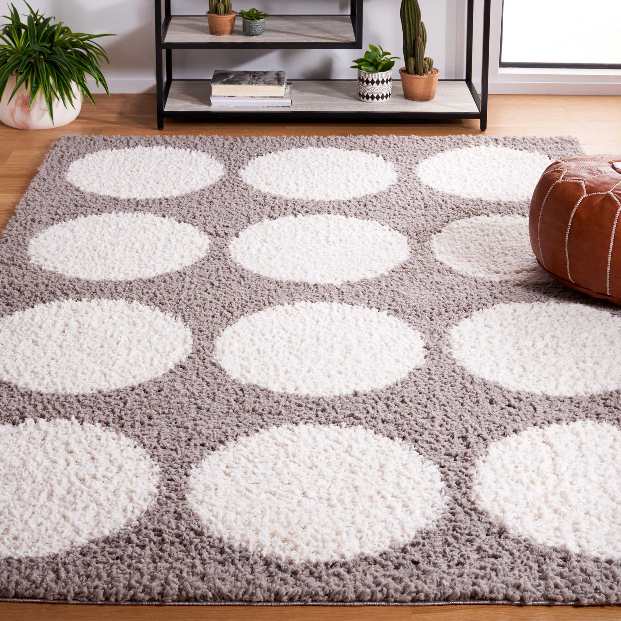 Calico Shag 120 Area Rug Gray/Ivory - Image 6
