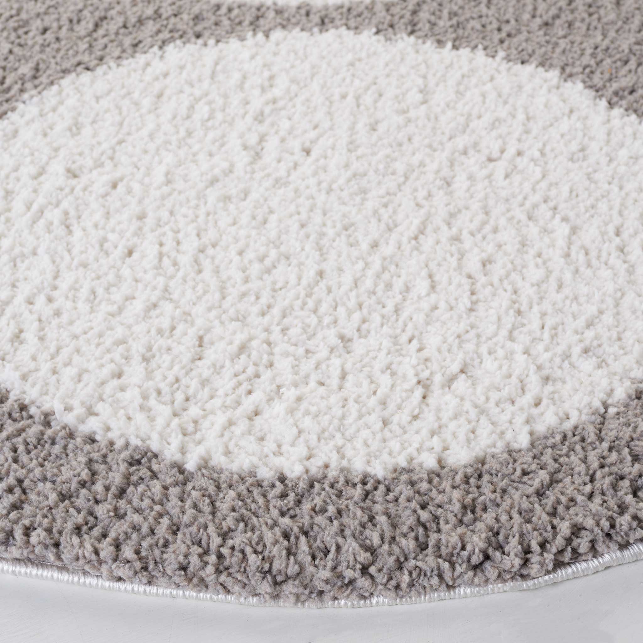 Calico Shag 120 Round Rug Gray/Ivory - Image 2