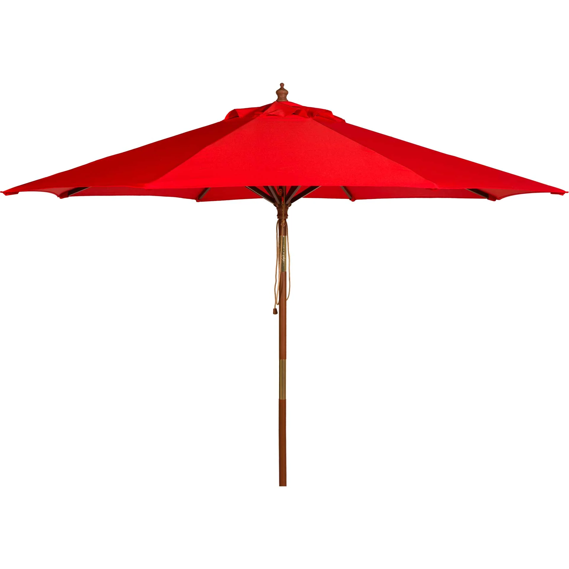 Calico Wooden Outdoor Umbrella Red - Image 2