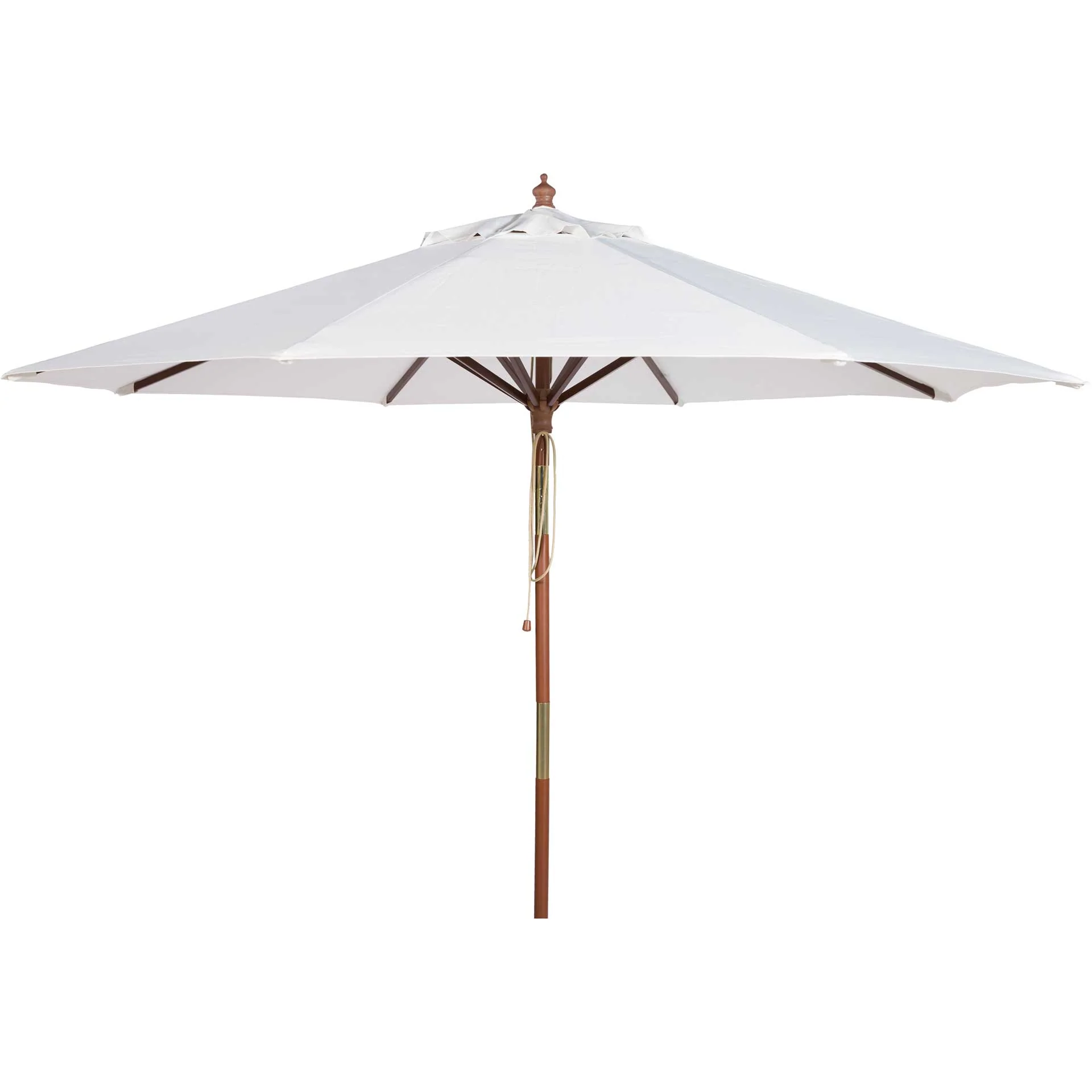 Calico Wooden Outdoor Umbrella White - Image 2