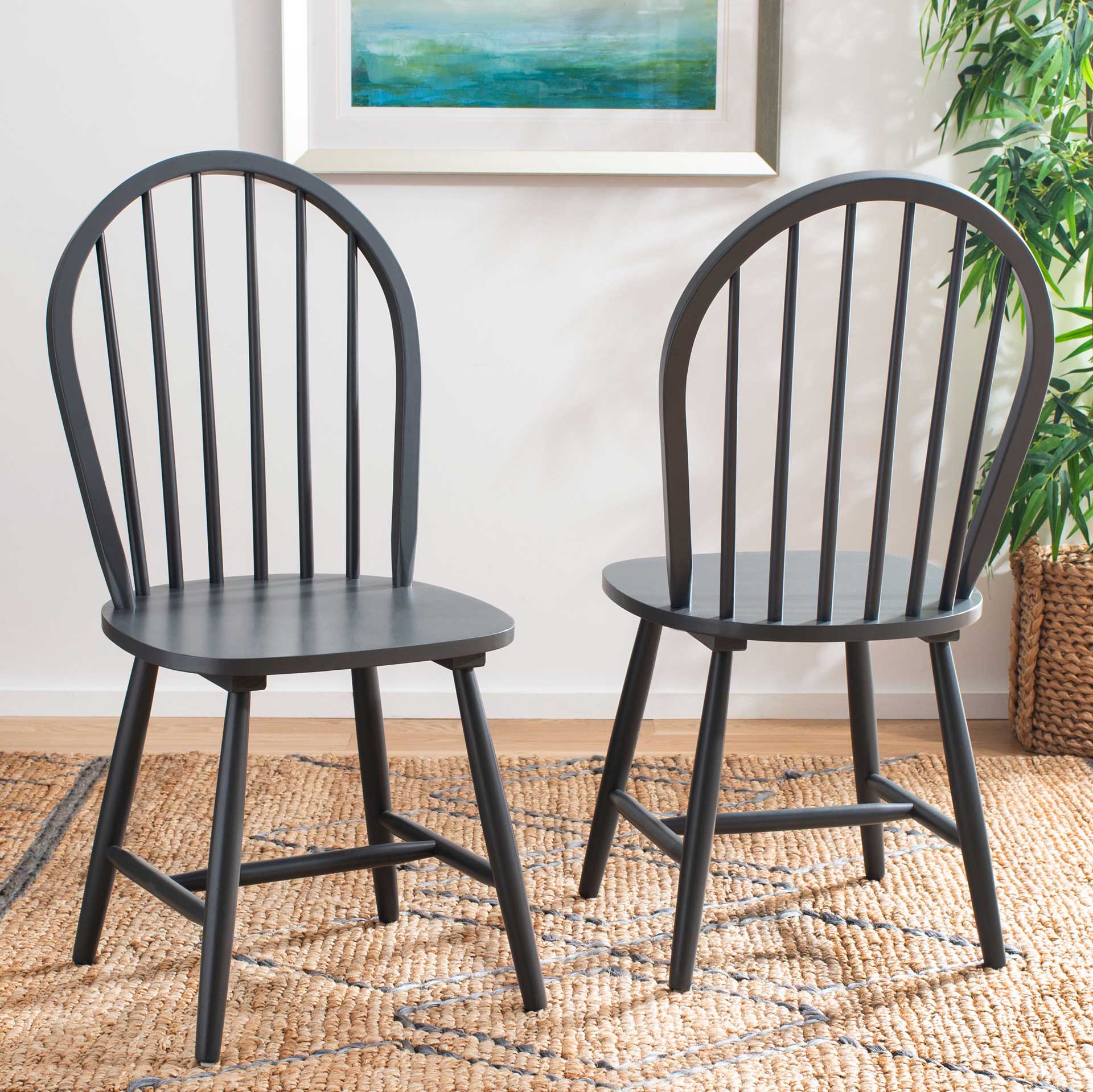 Calista Spindle Back Chair Gray (Set of 2) - Image 7