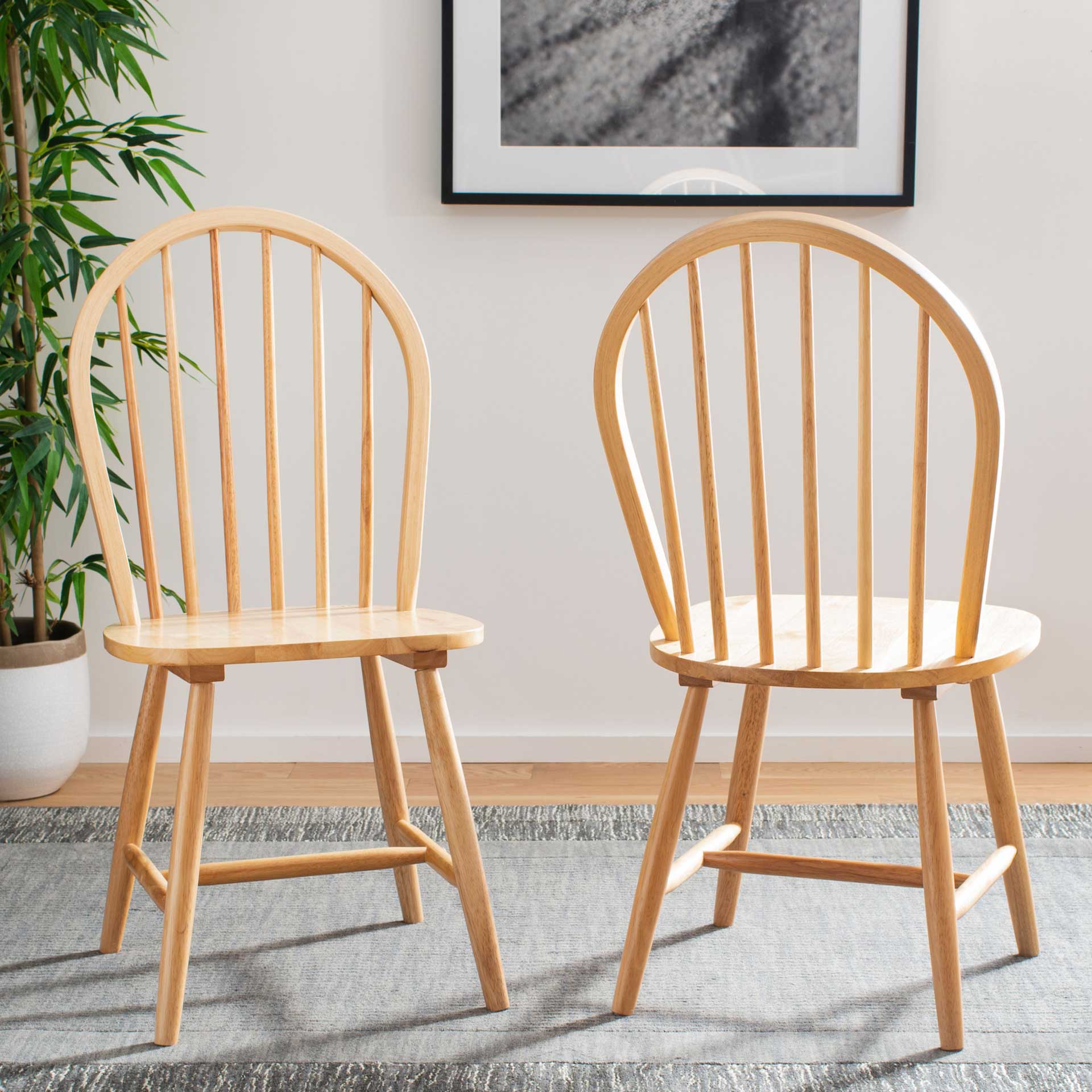 Calista Spindle Back Chair Natural (Set of 2) - Image 7