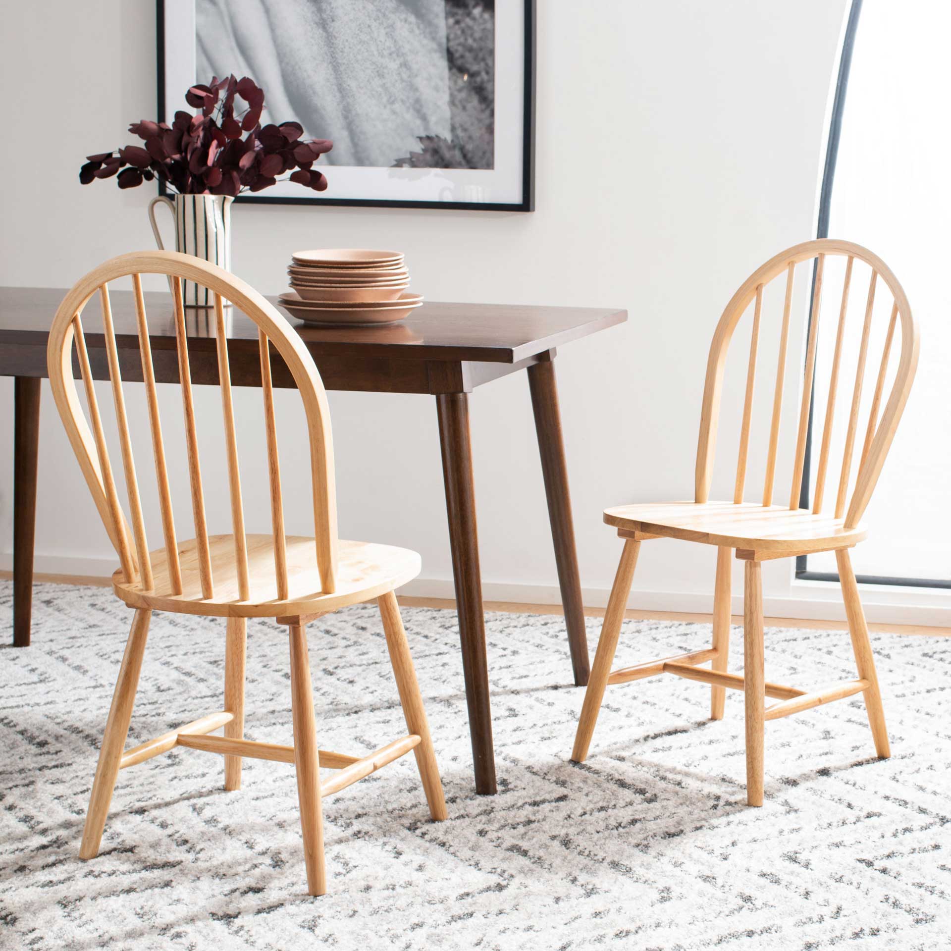 Calista Spindle Back Chair Natural (Set of 2) - Image 8