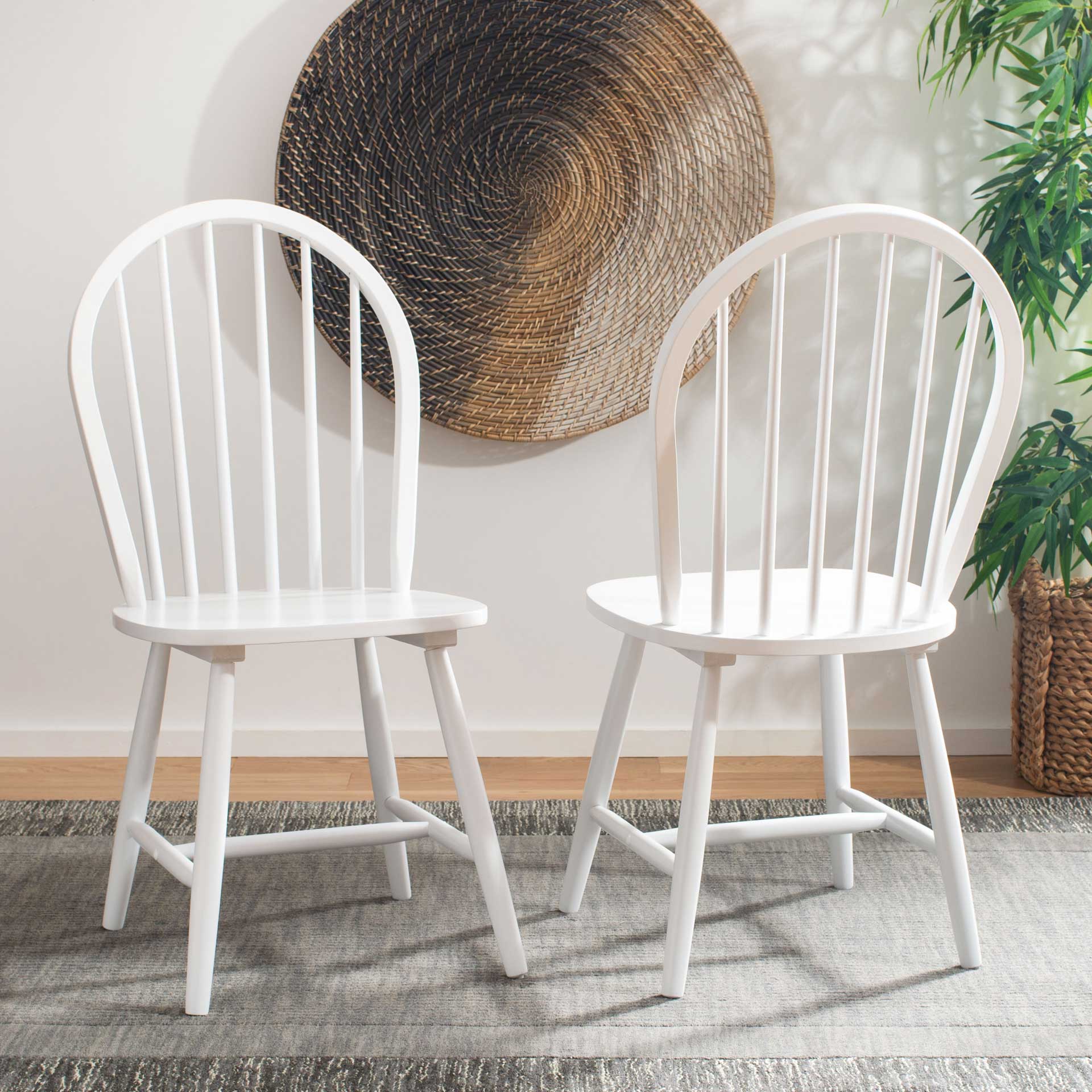Calista Spindle Back Chair White (Set of 2) - Image 7