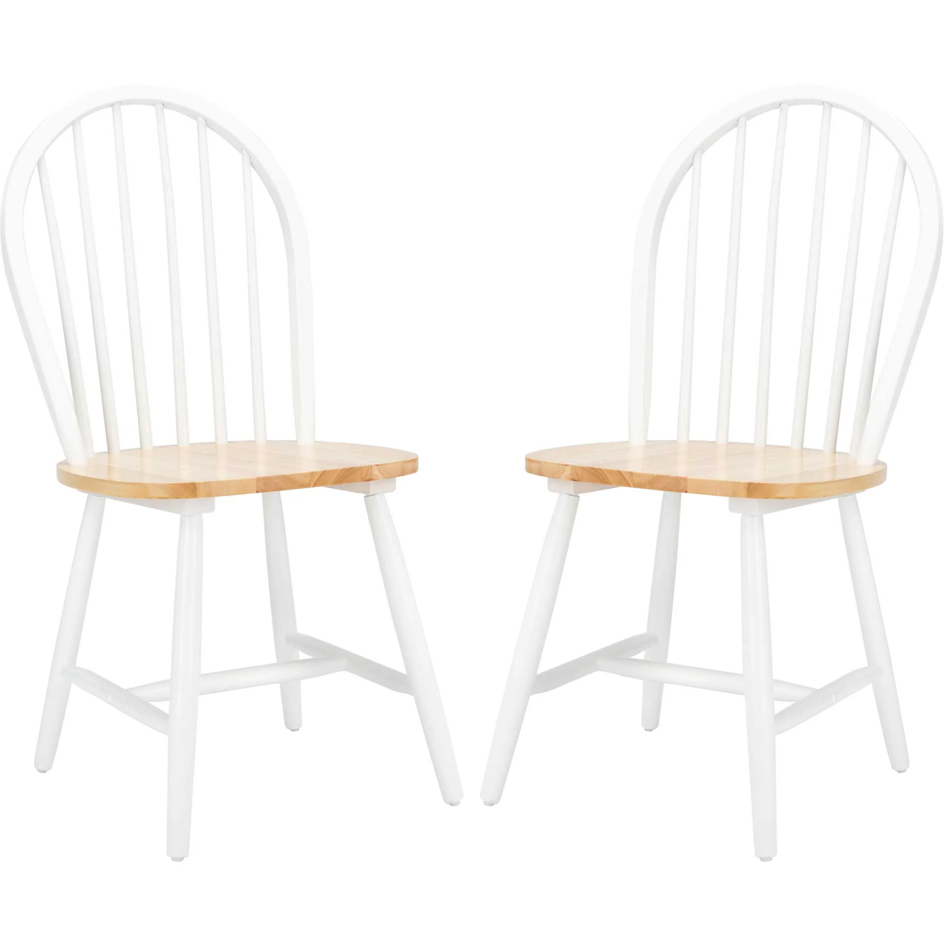 Calista Spindle Back Chair White/Natural (Set of 2) - Image 2