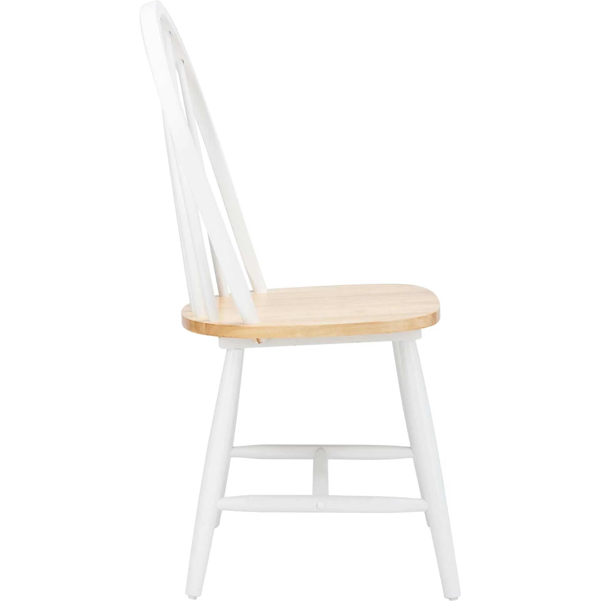 Calista Spindle Back Chair White/Natural (Set of 2) - Image 4