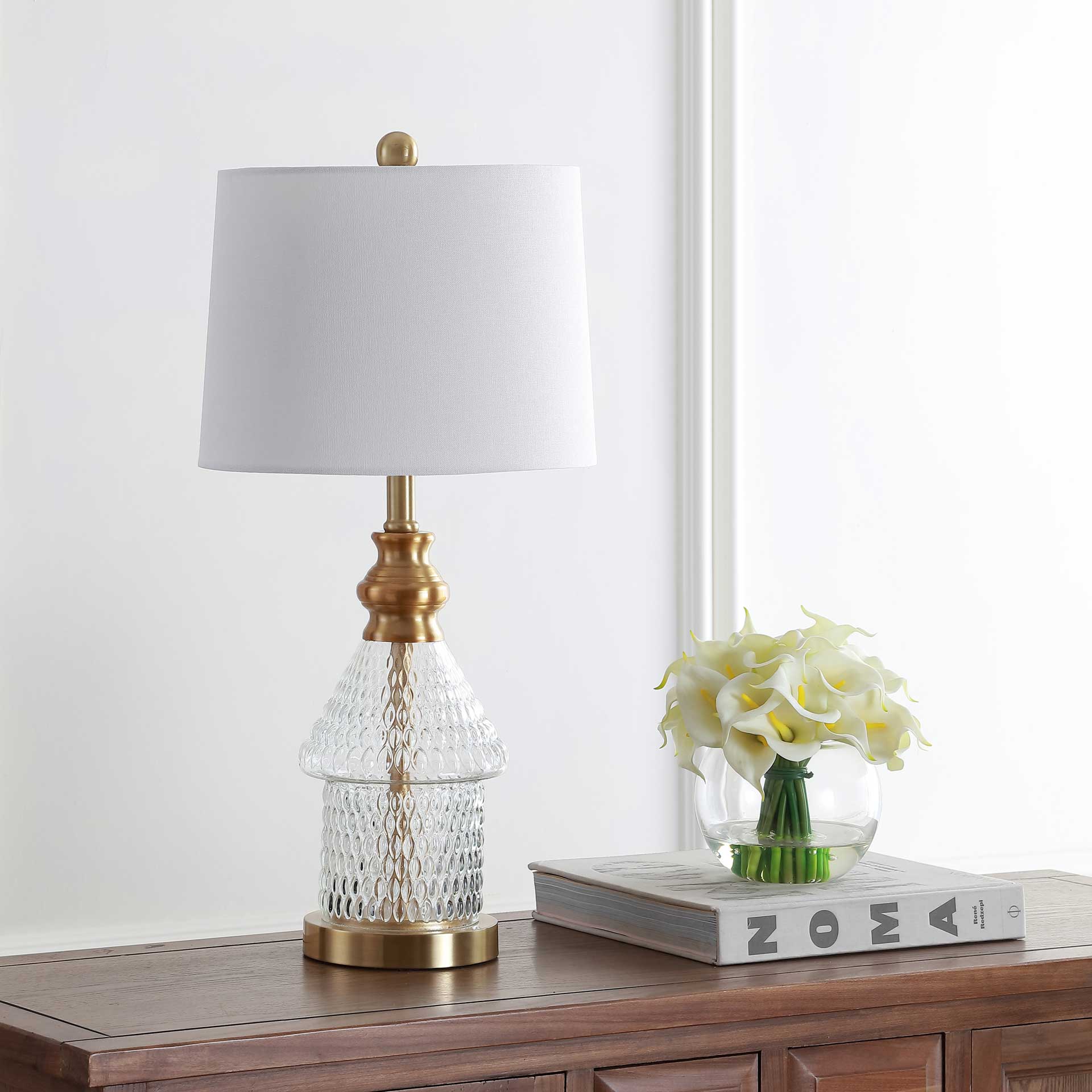 Calista Table Lamp Clear/Brass Gold - Image 3