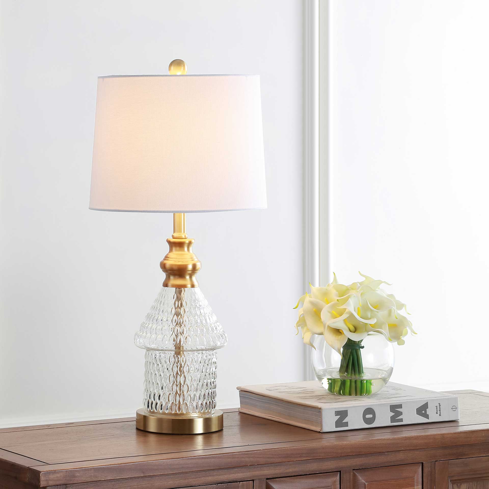 Calista Table Lamp Clear/Brass Gold - Image 4