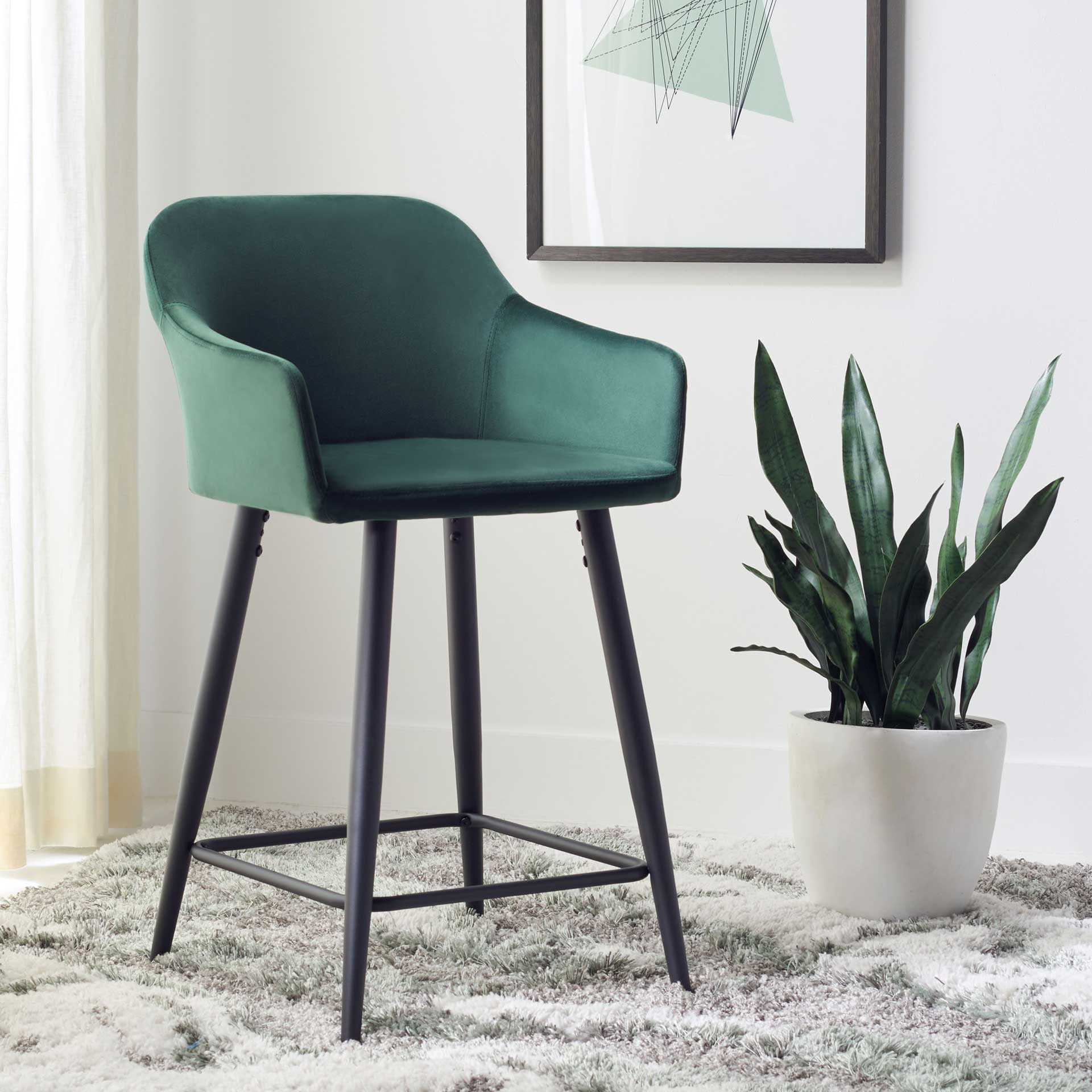 Calix Counter Stool Malachite Green/Black - Image 4