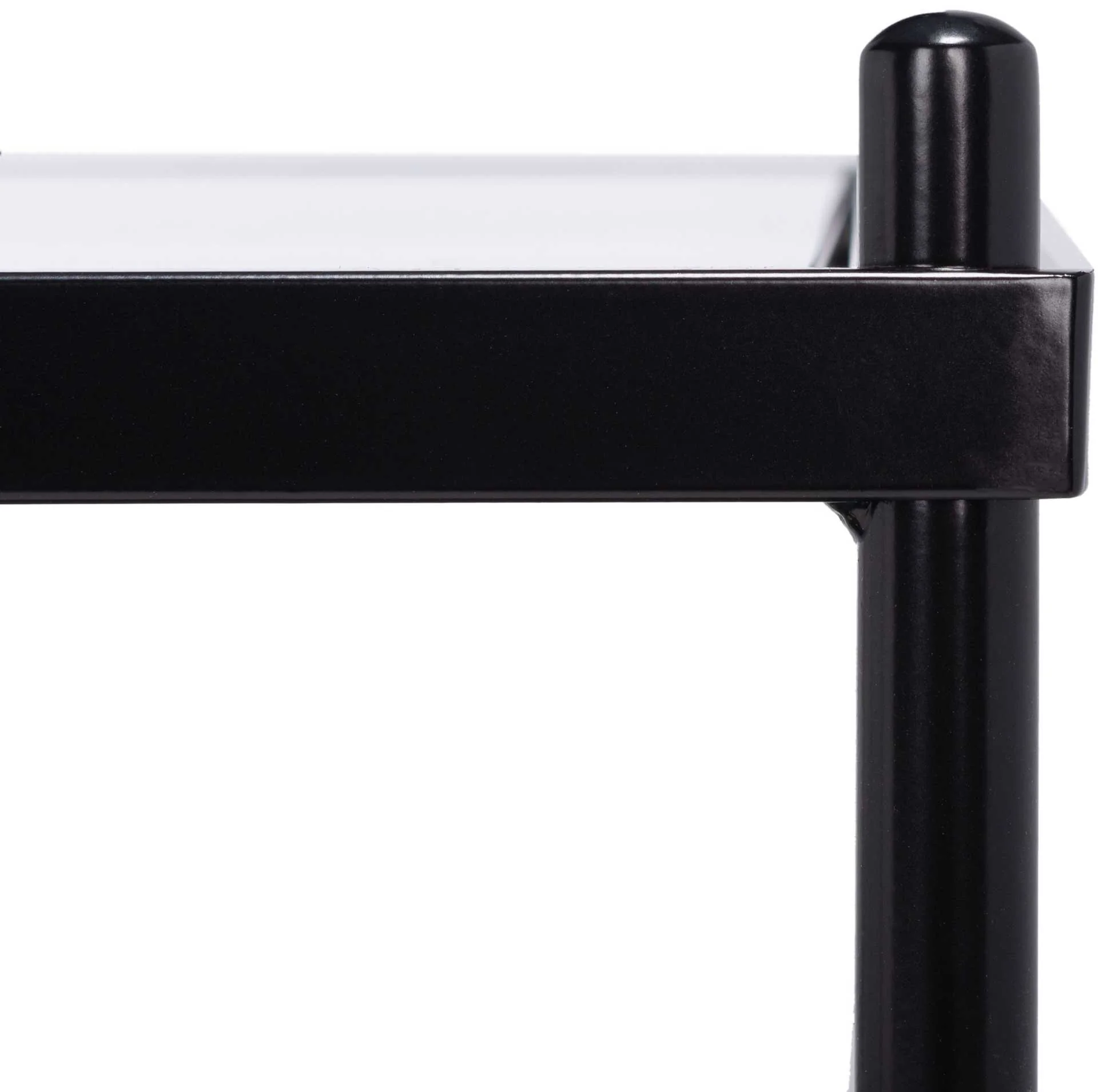 Calla Glass/Mirror Coffee Table Matte Black/Glass/Mirror - Image 3