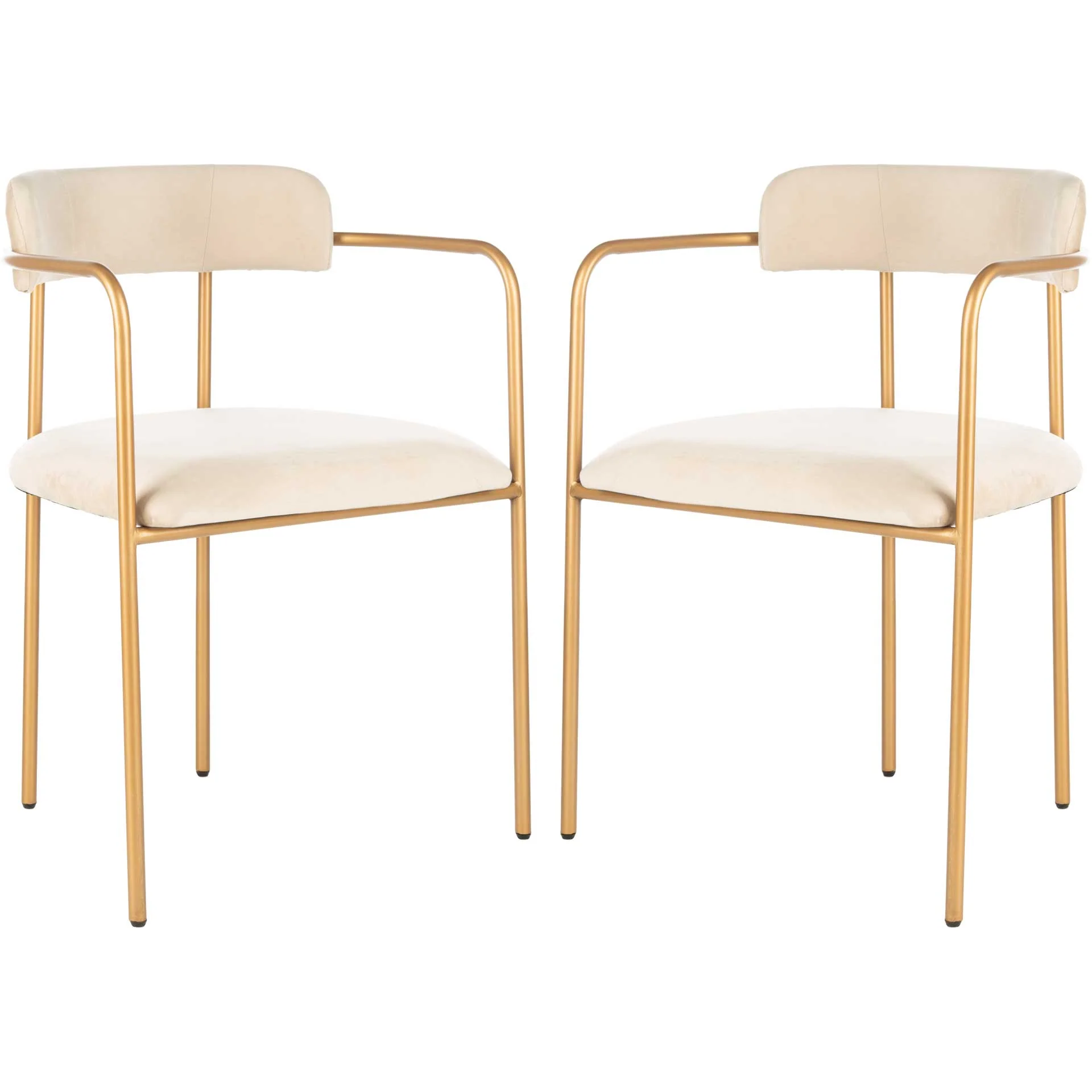 Callahan Side Chair Beige/Gold (Set of 2) - Image 2