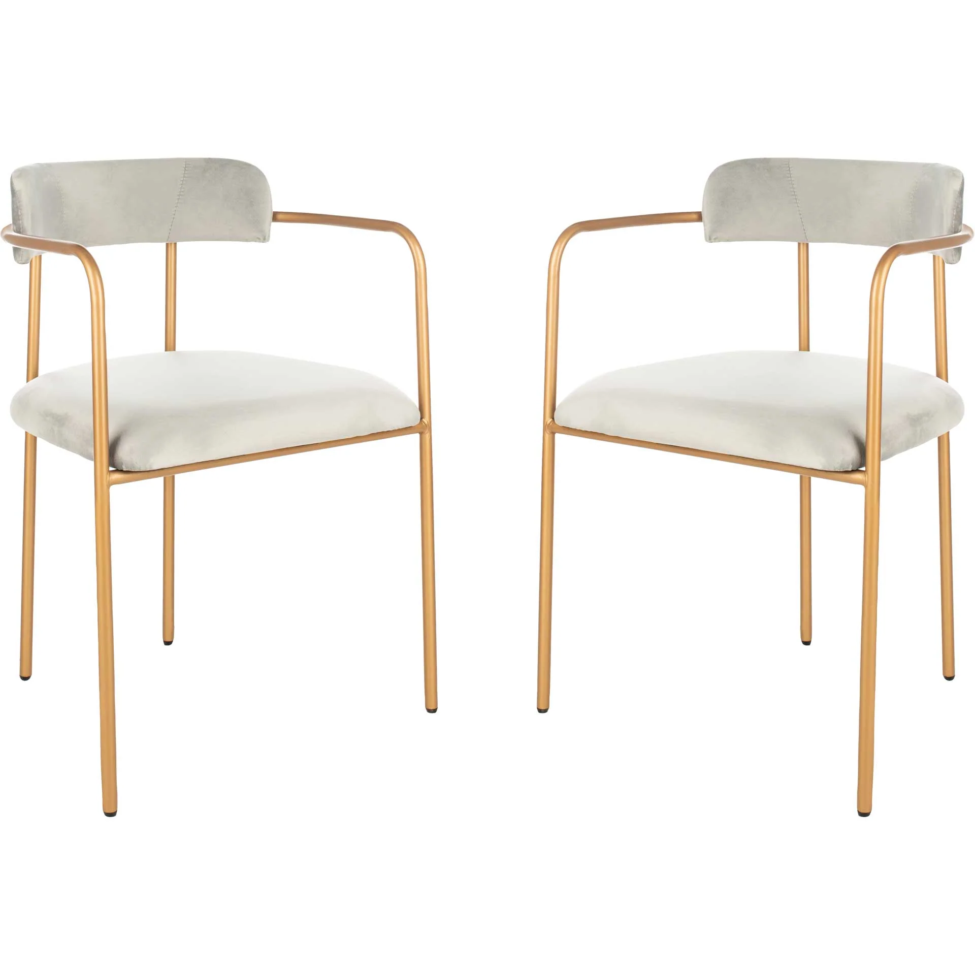 Callahan Side Chair Gray/Gold (Set of 2) - Image 2