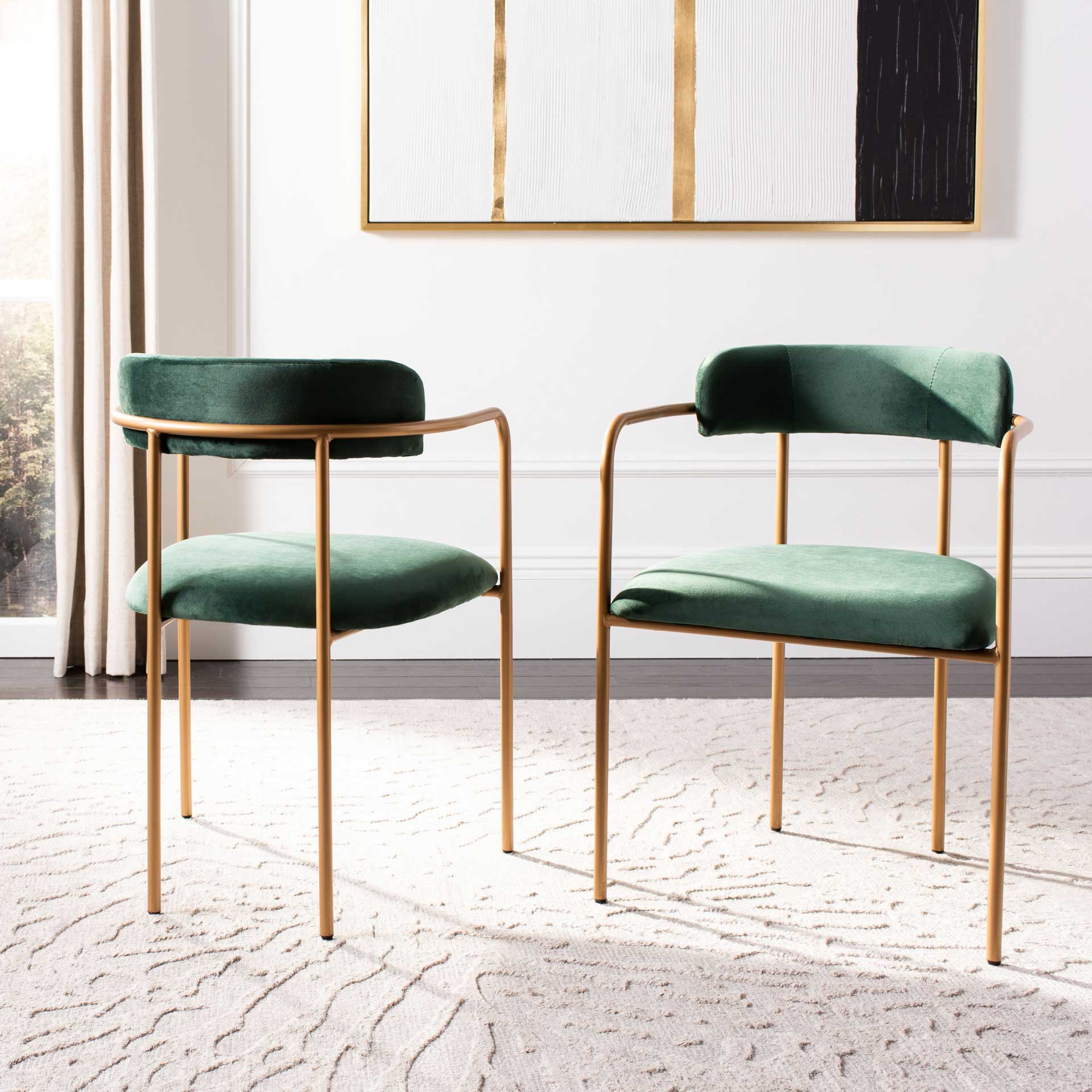 Callahan Side Chair Malachite Green/Gold (Set of 2) - Image 10