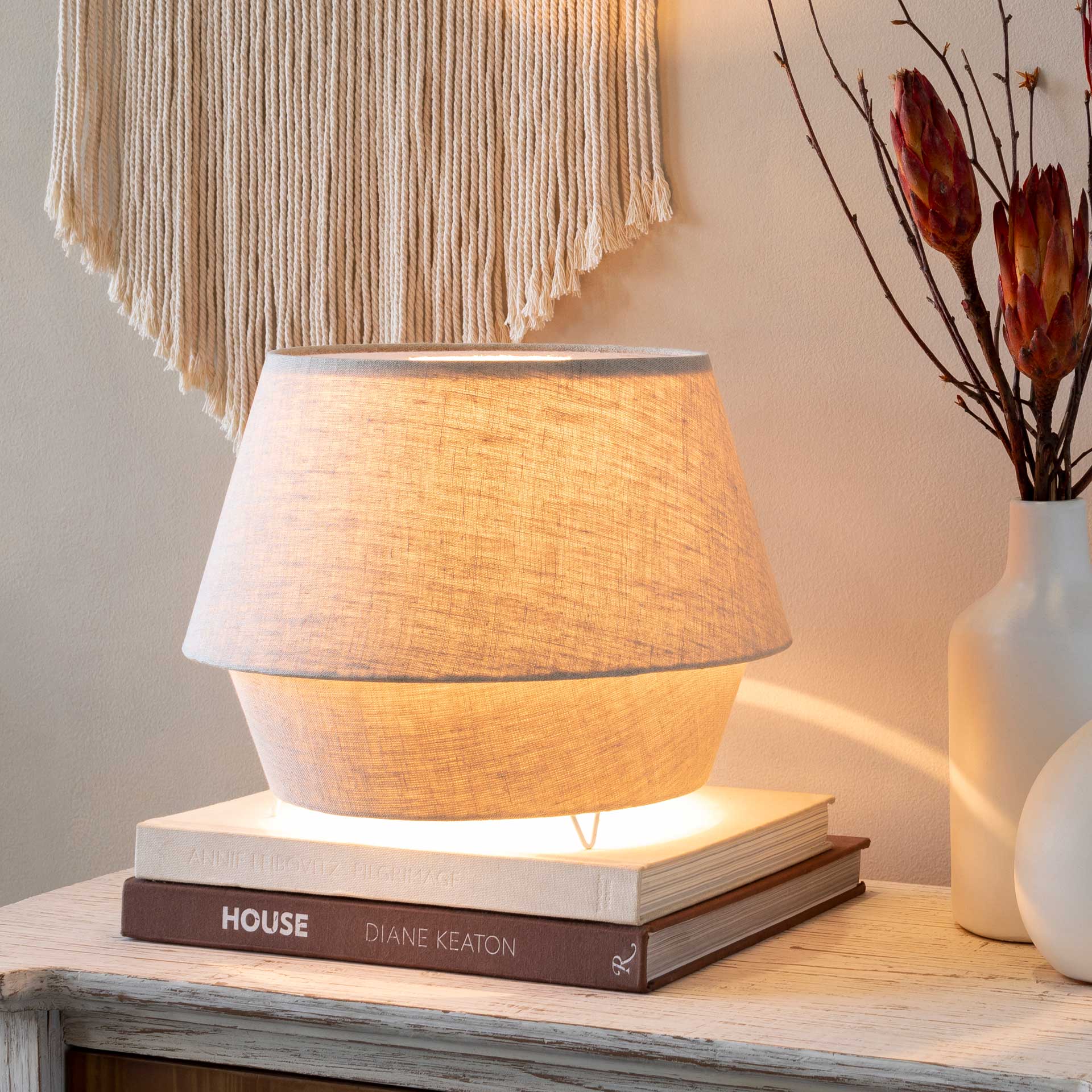 Callan Table Lamp Ivory/Natural - Image 5