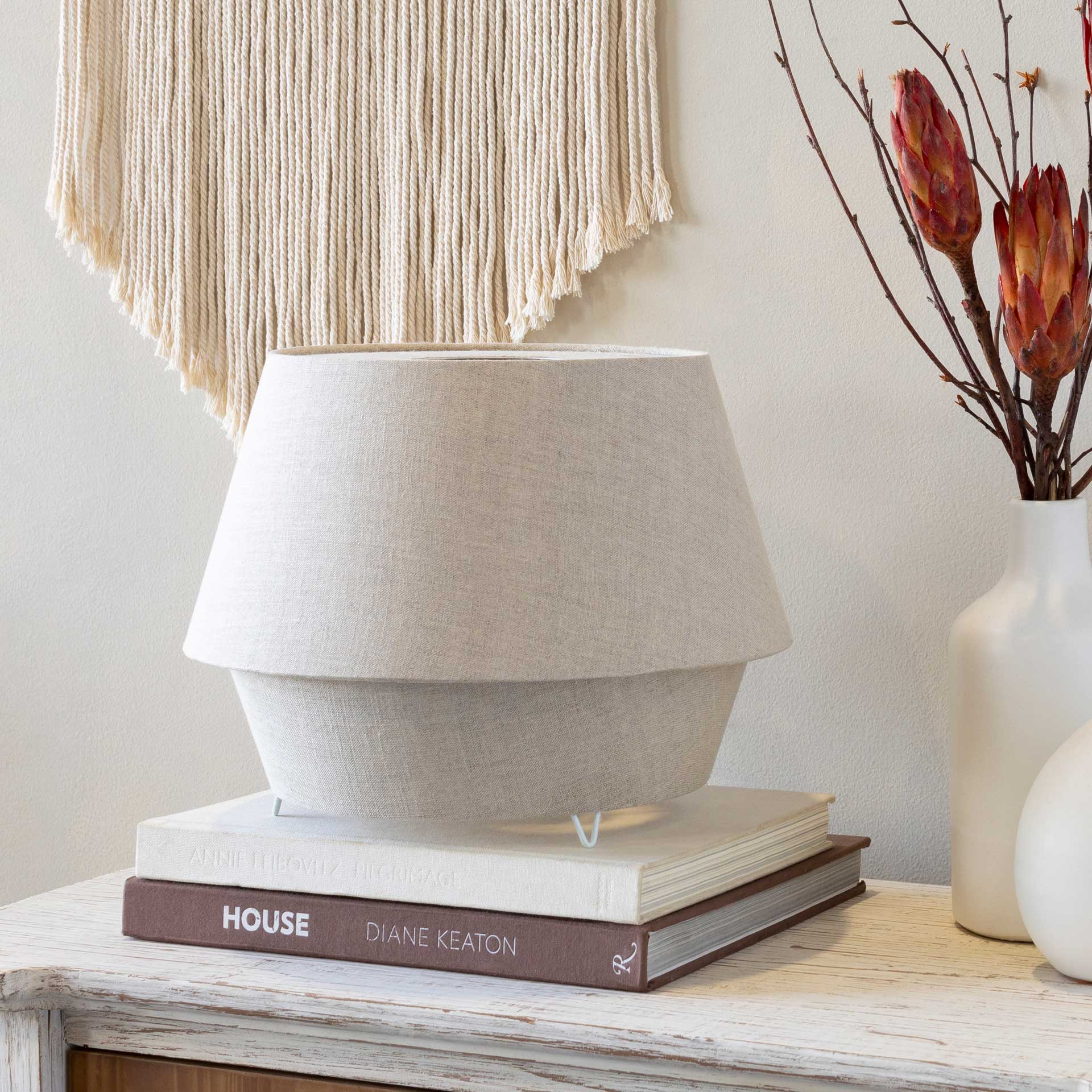 Callan Table Lamp Ivory/Natural - Image 6