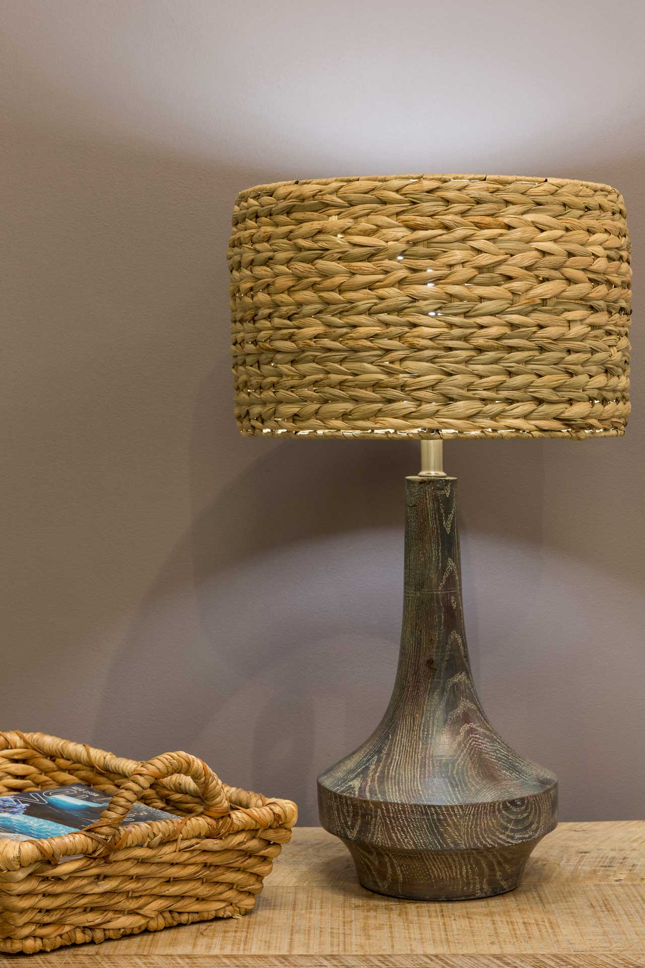 Callum Table Lamp Camel/Slate Gray/Natural - Image 7