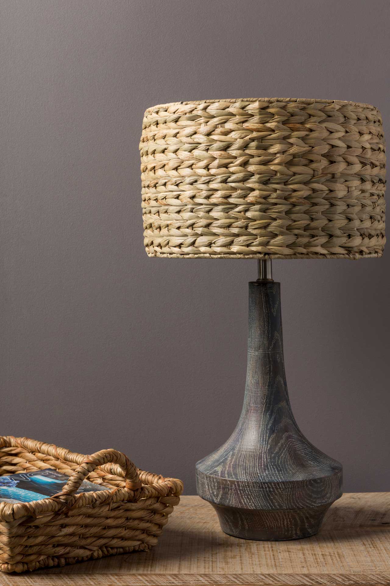 Callum Table Lamp Camel/Slate Gray/Natural - Image 8