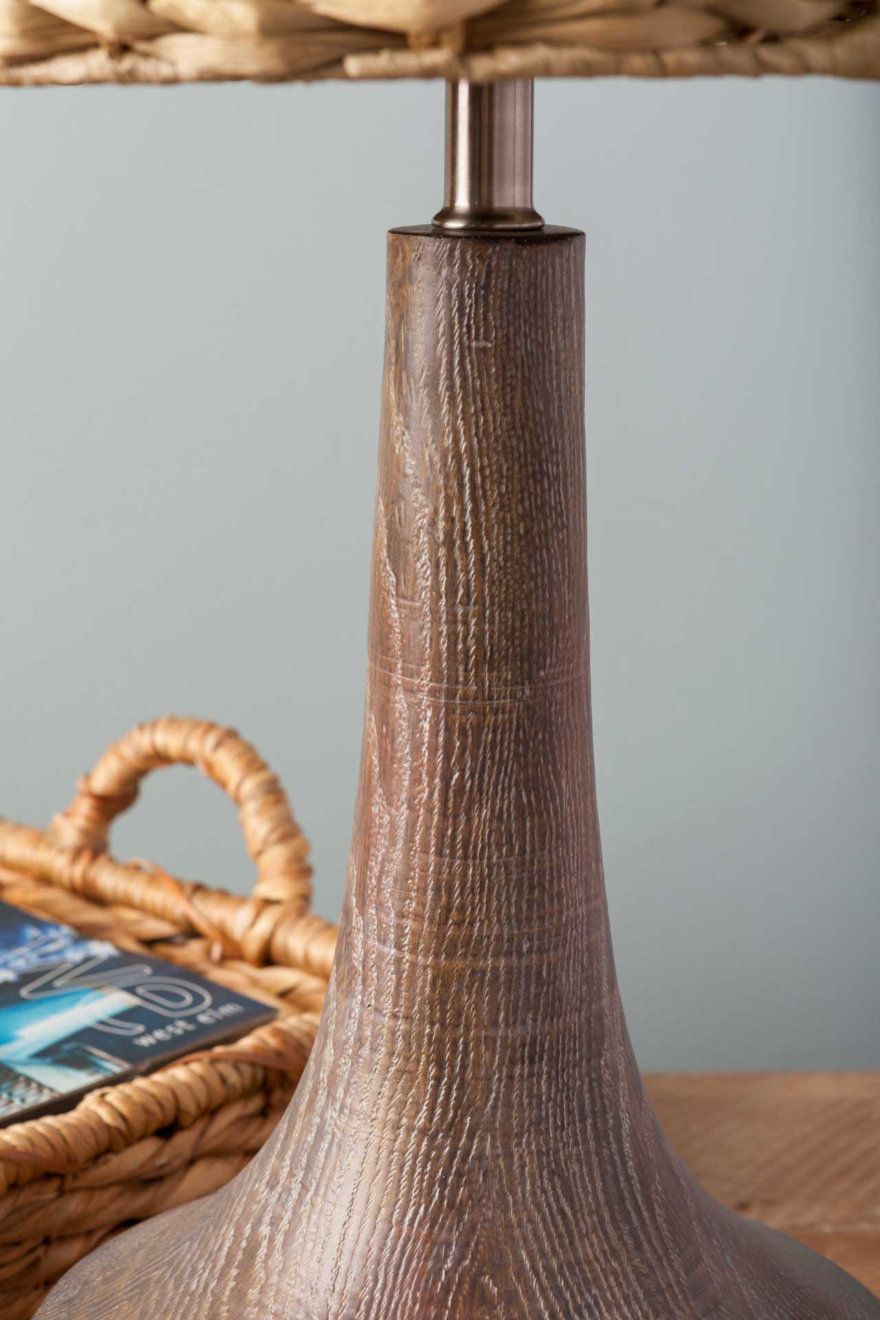 Callum Table Lamp Camel/Slate Gray/Natural - Image 9