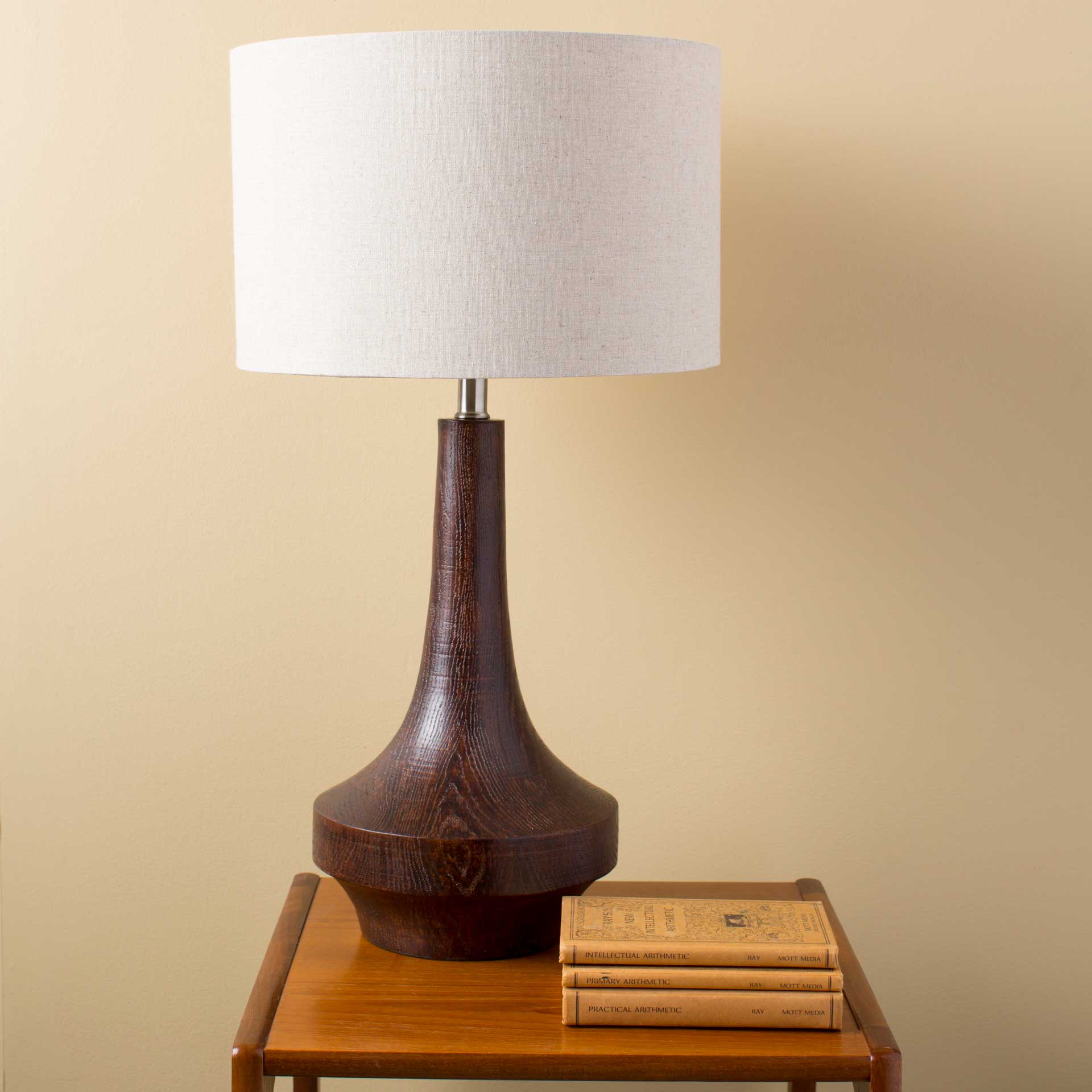Callum Table Lamp Ivory/Dark Brown/Beige - Image 5