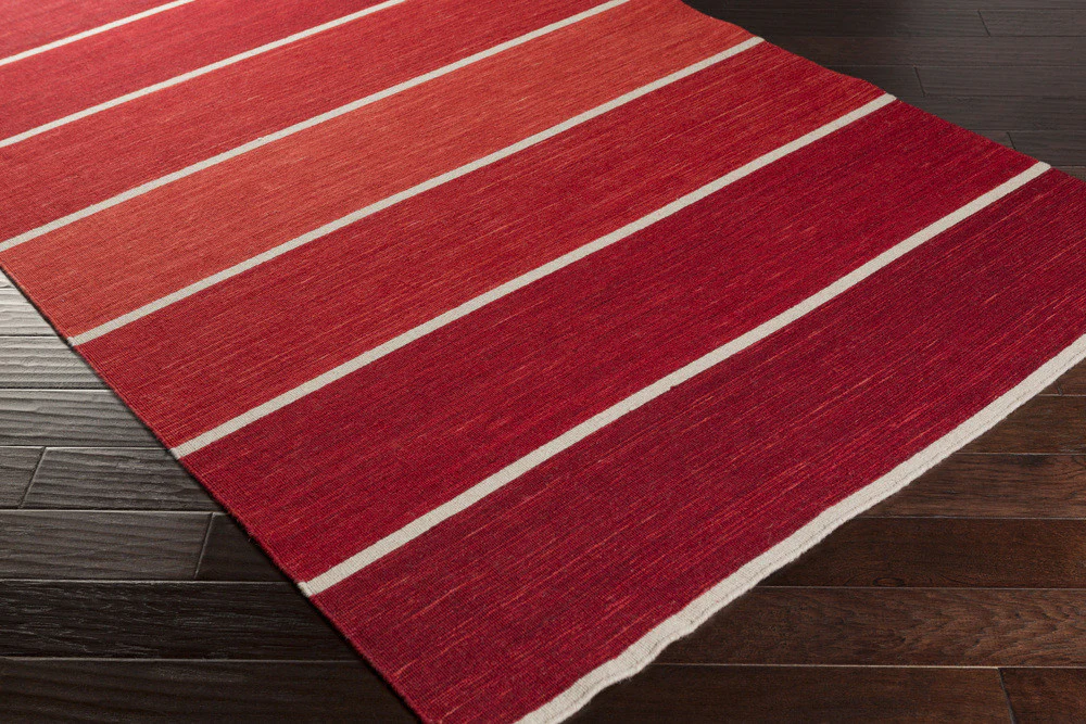 Calvin Burgundy/Coral Area Rug - Image 2