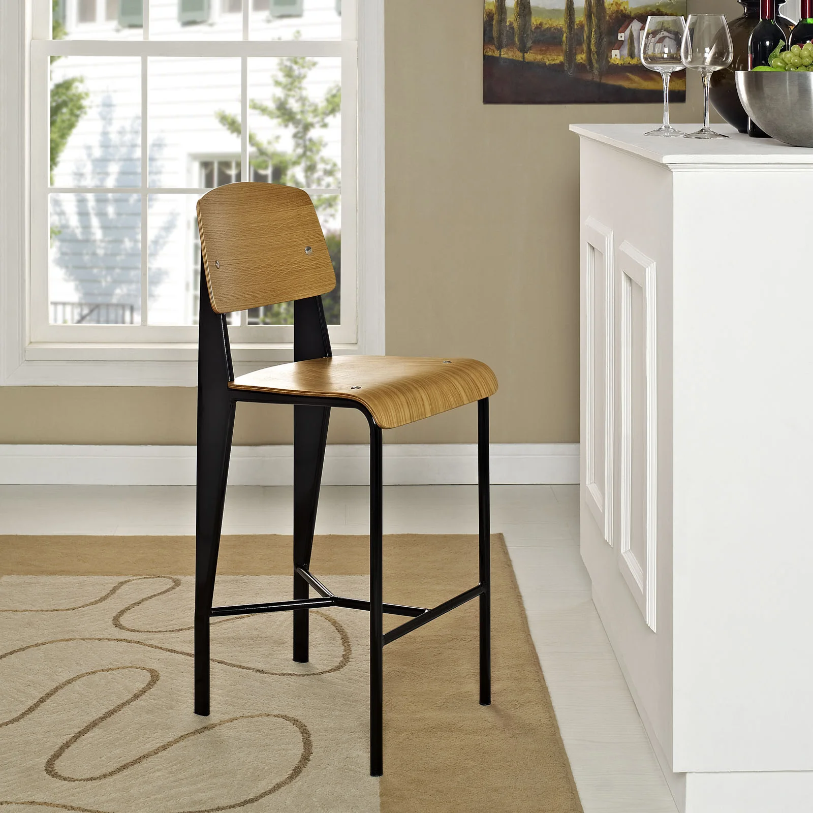 Calypso Counter Stool Walnut Black - Image 4